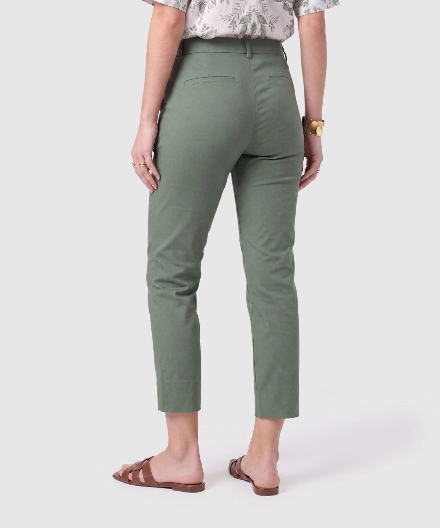 Pantalón Lumbre Fluido verde oliva para mujer, vista 4