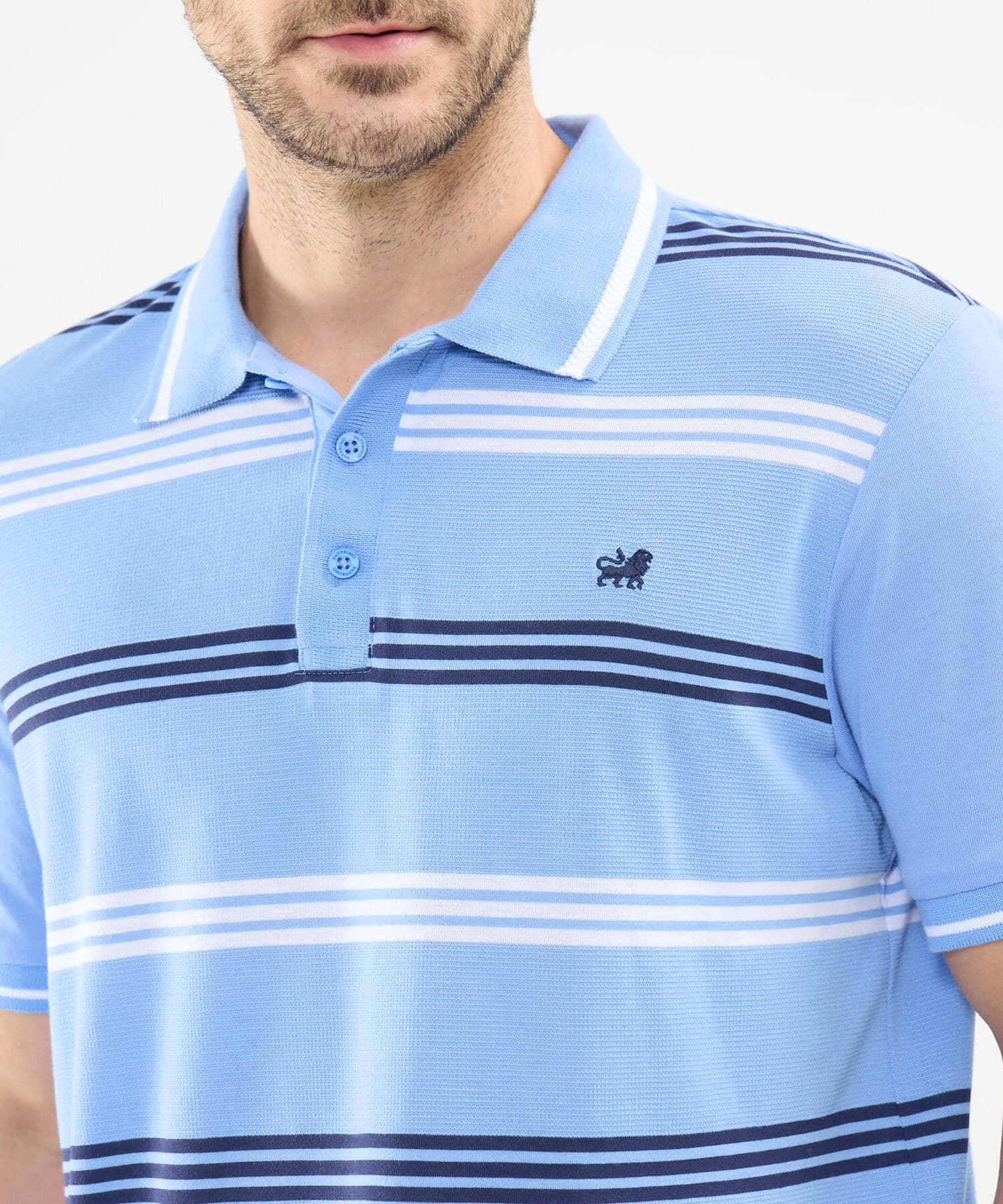 Polo Sabana Sastre azul marino para hombre, vista 3
