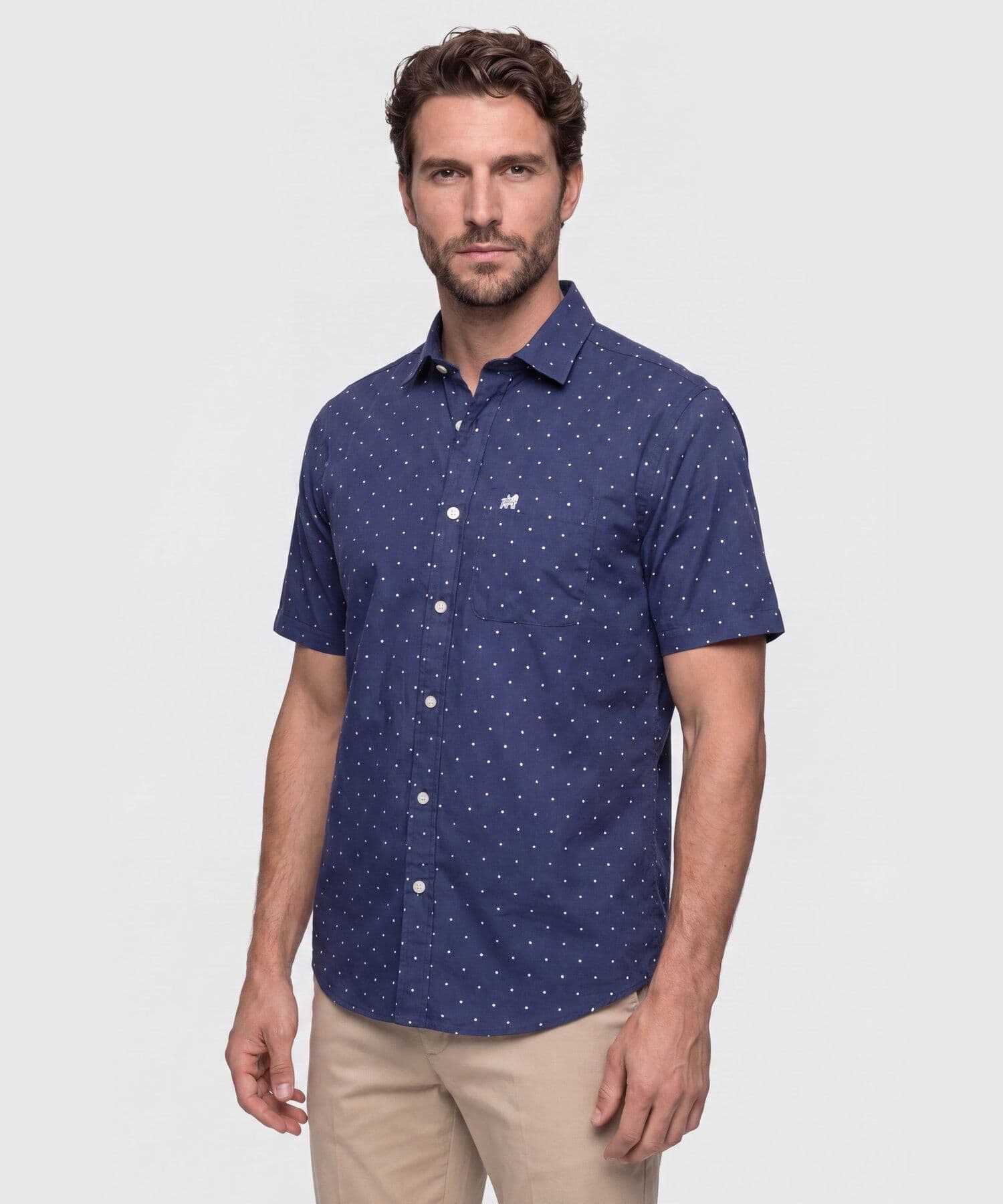 Camisa Solana Contemporáneo azul marino para hombre, vista principal