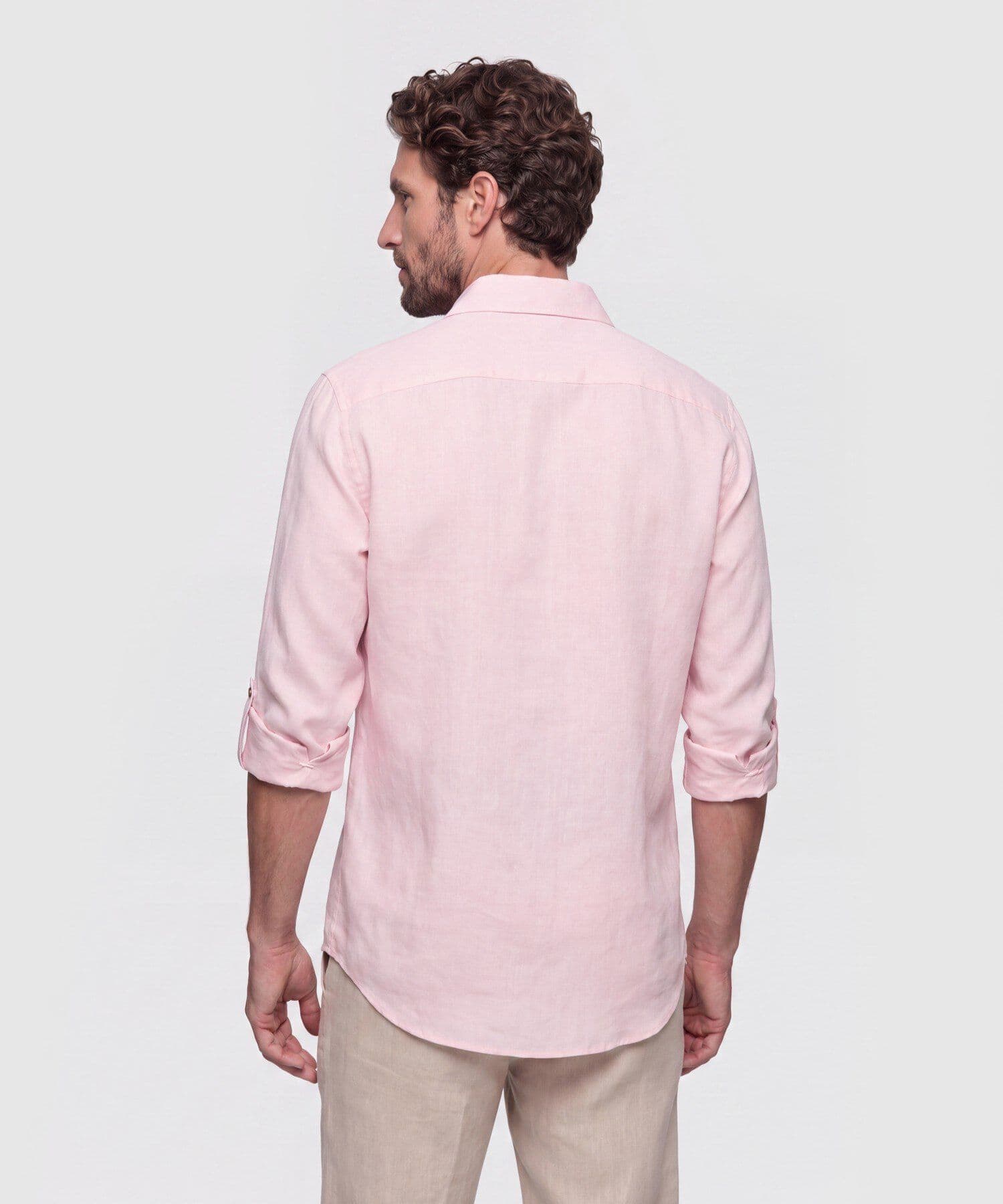 Camisa Guayacán de Viaje rosa empolvado para hombre, vista 4