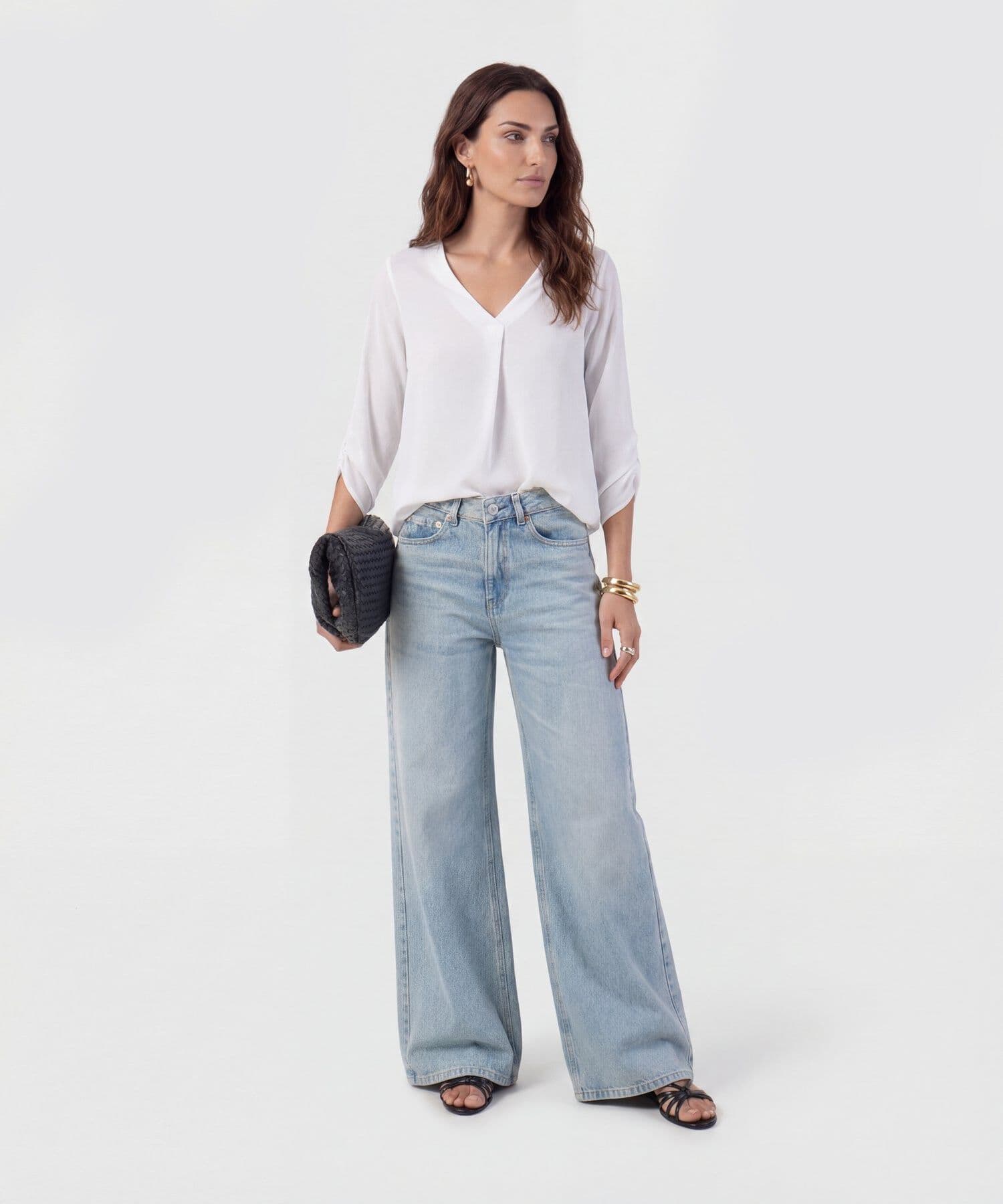 Blusa Siena Ligero blanco para mujer, vista 2
