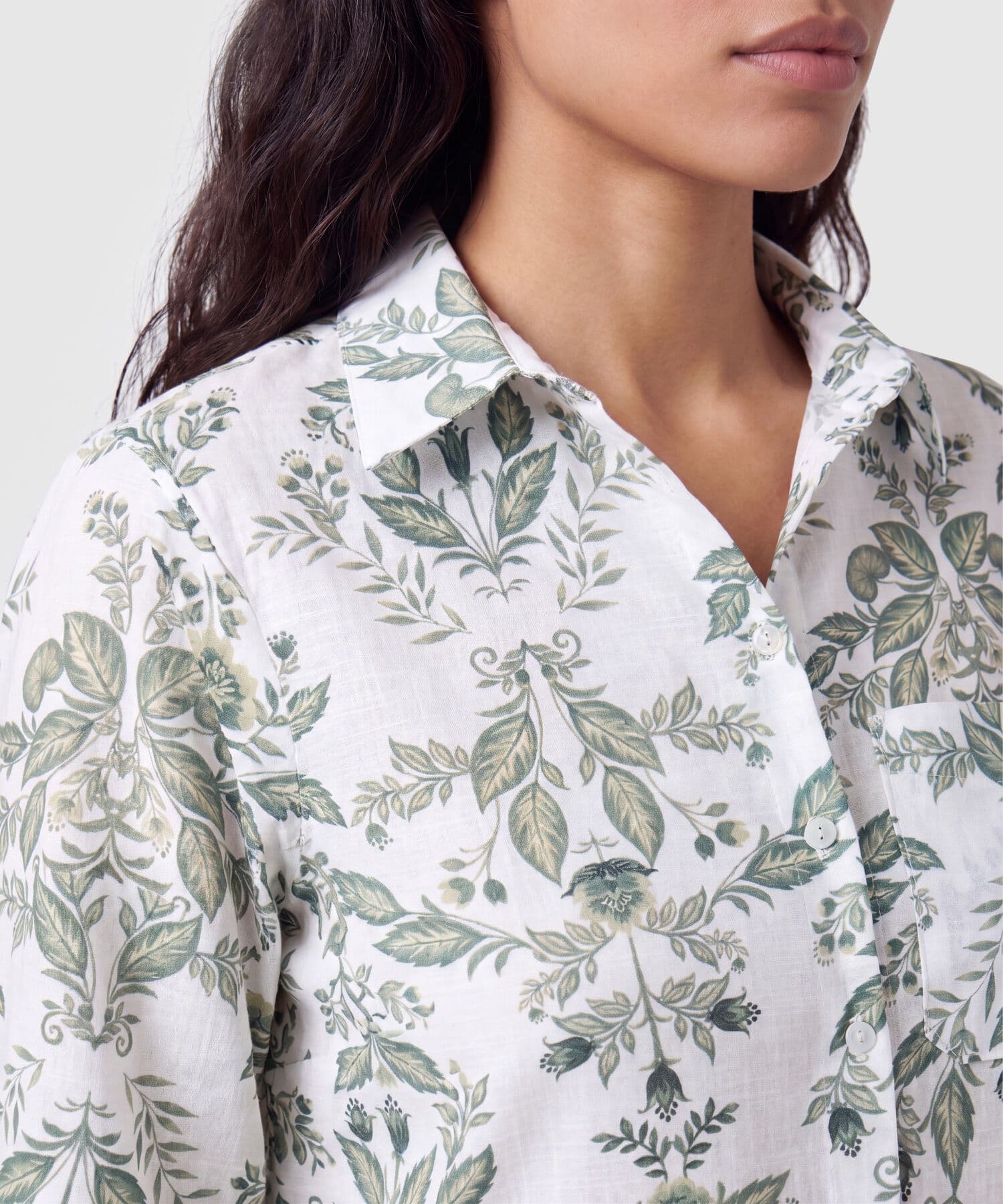 Camisa Orquídea Contemporáneo blanco para mujer, vista 3