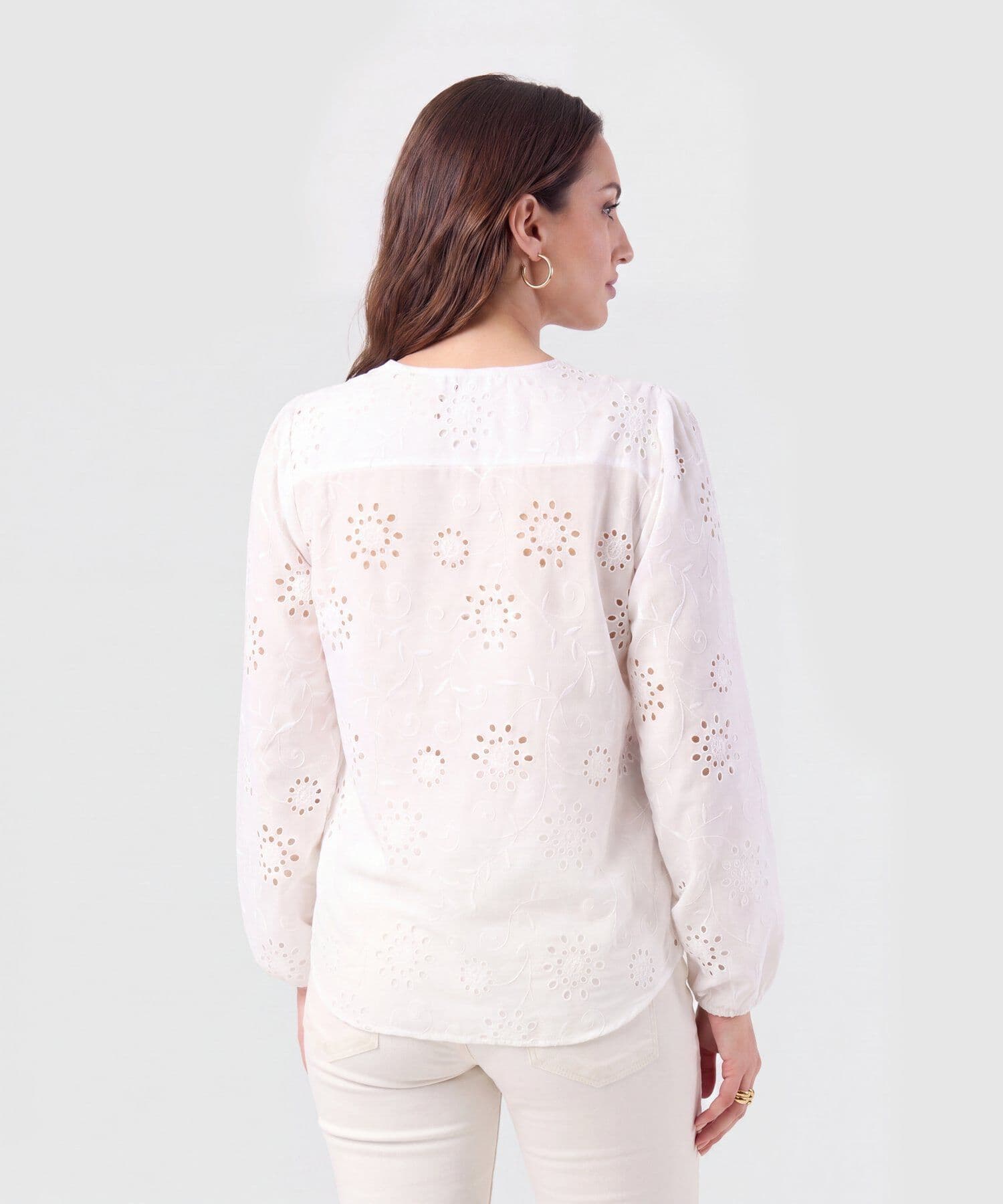 Blusa Sierra Clásico blanco para mujer, vista 4