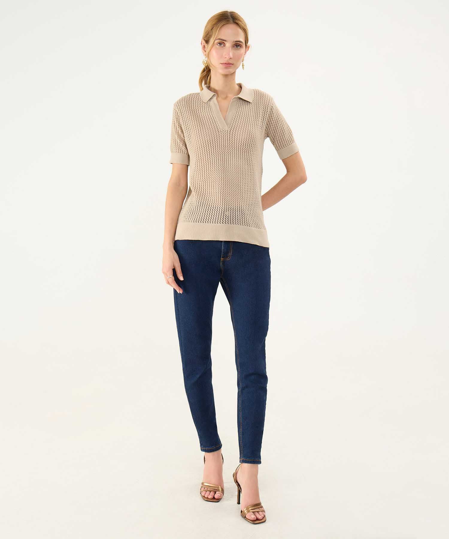 Polo Isadora Contemporáneo café para mujer, vista 2