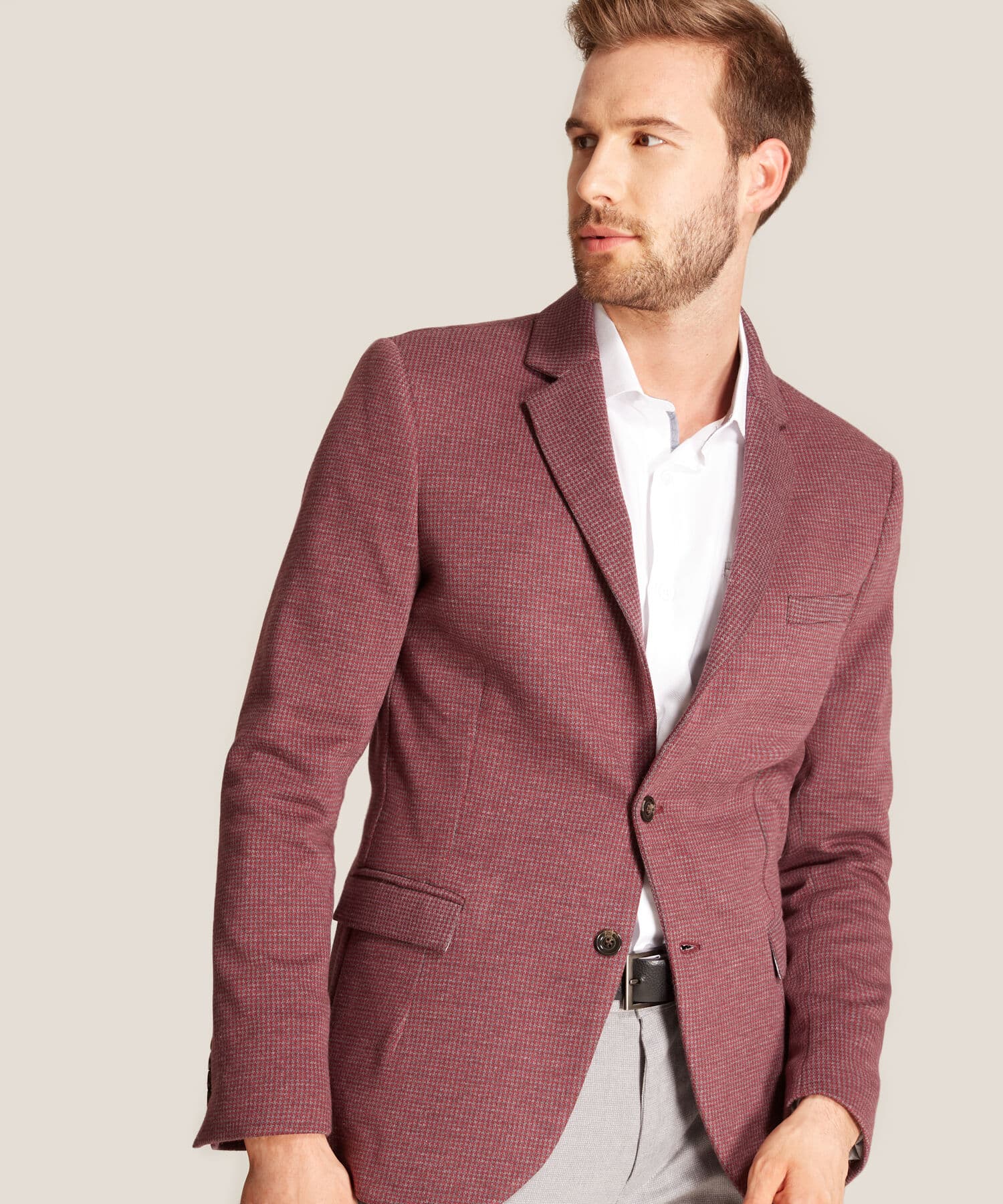 Chaqueta Solana Relajado café para hombre, vista 2