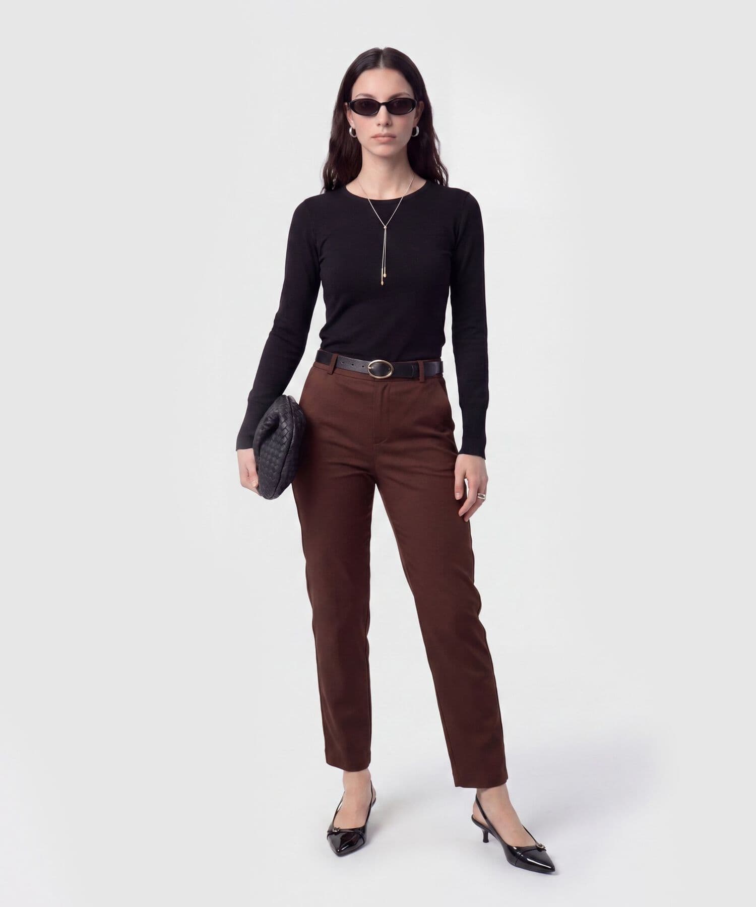 Pantalón Julieta de Noche café para mujer, vista 2