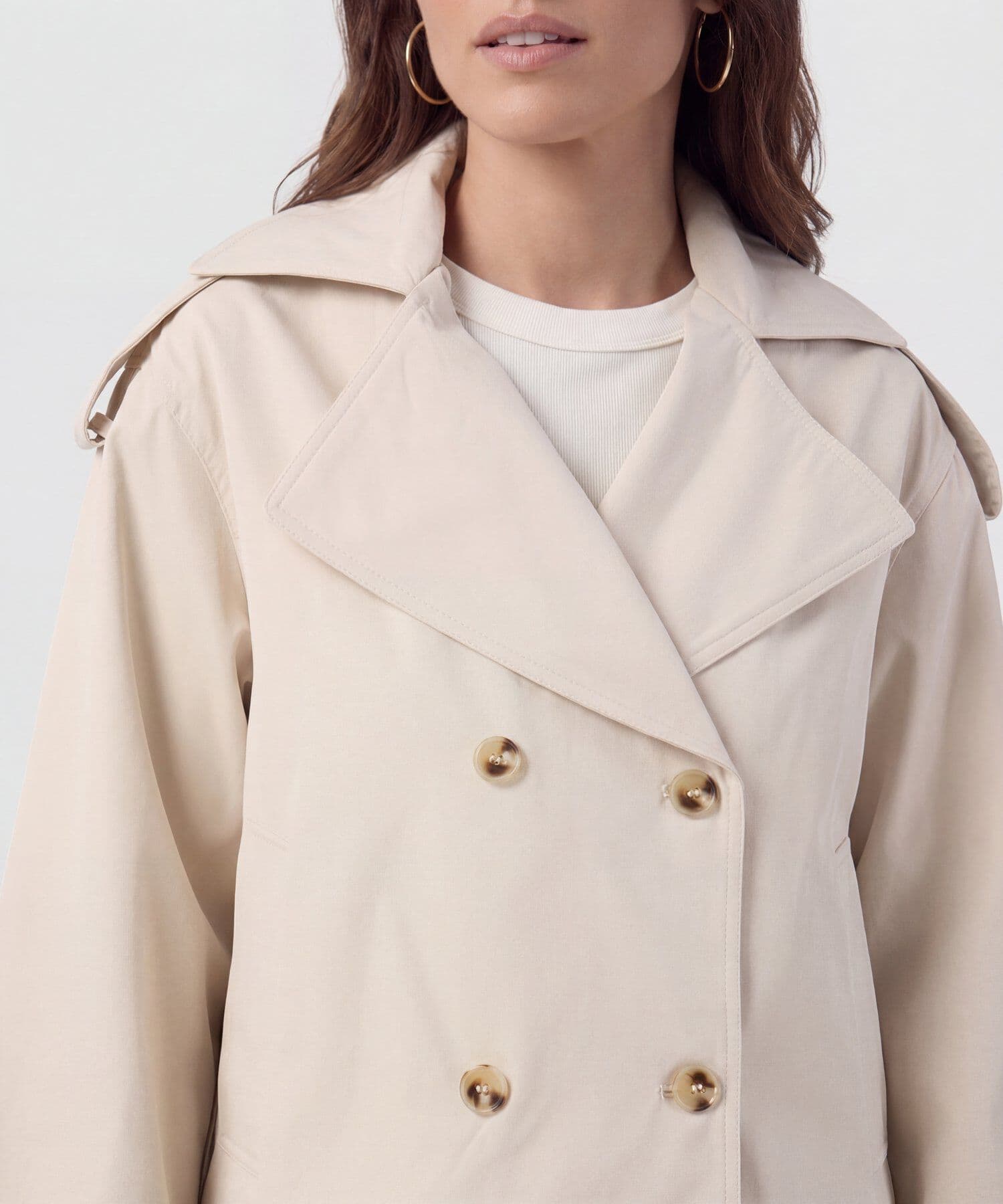 Chaqueta Sabana Texturizado verde oliva para mujer, vista 3