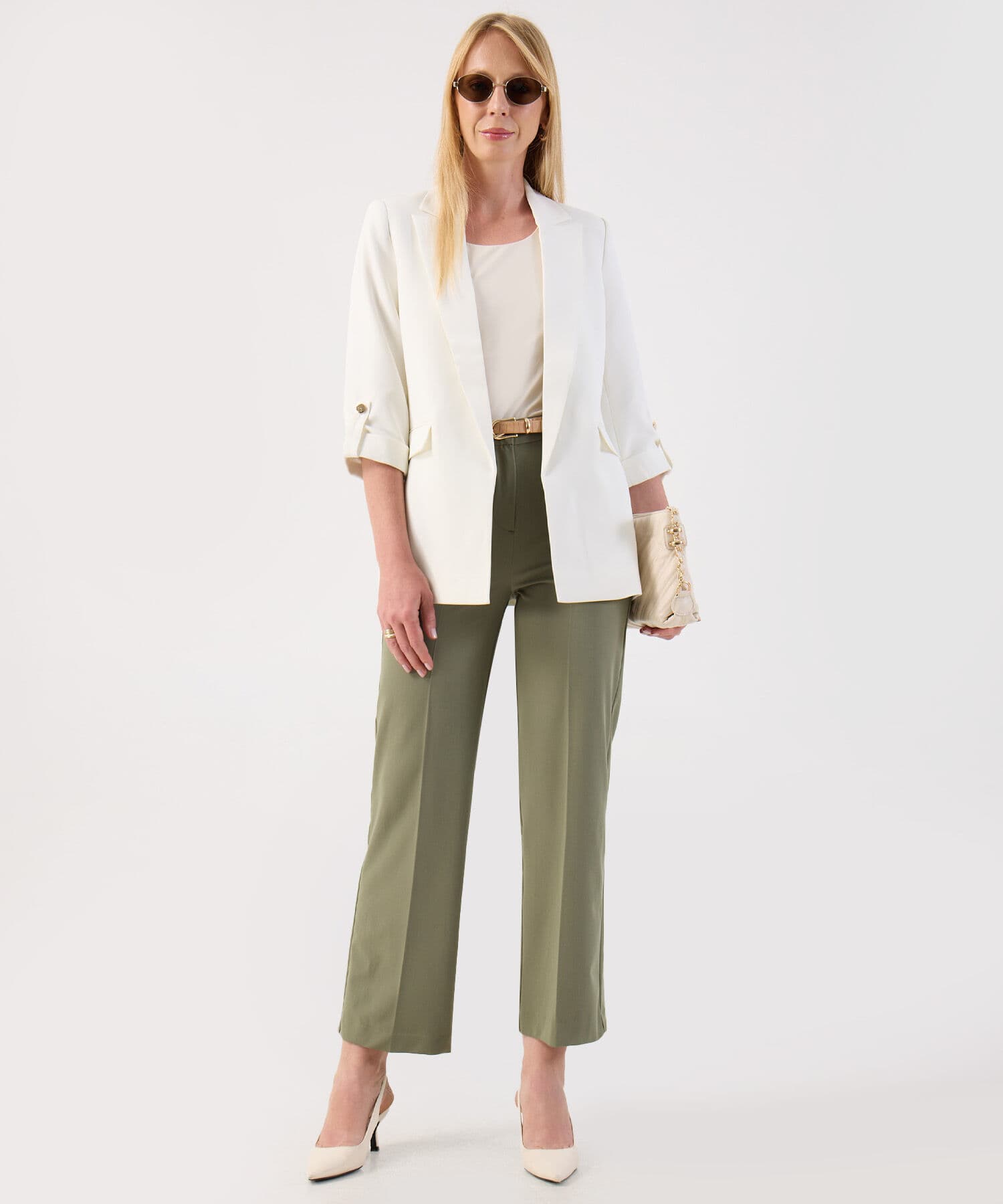 Pantalón Oliva Natural verde oliva para mujer, vista 2