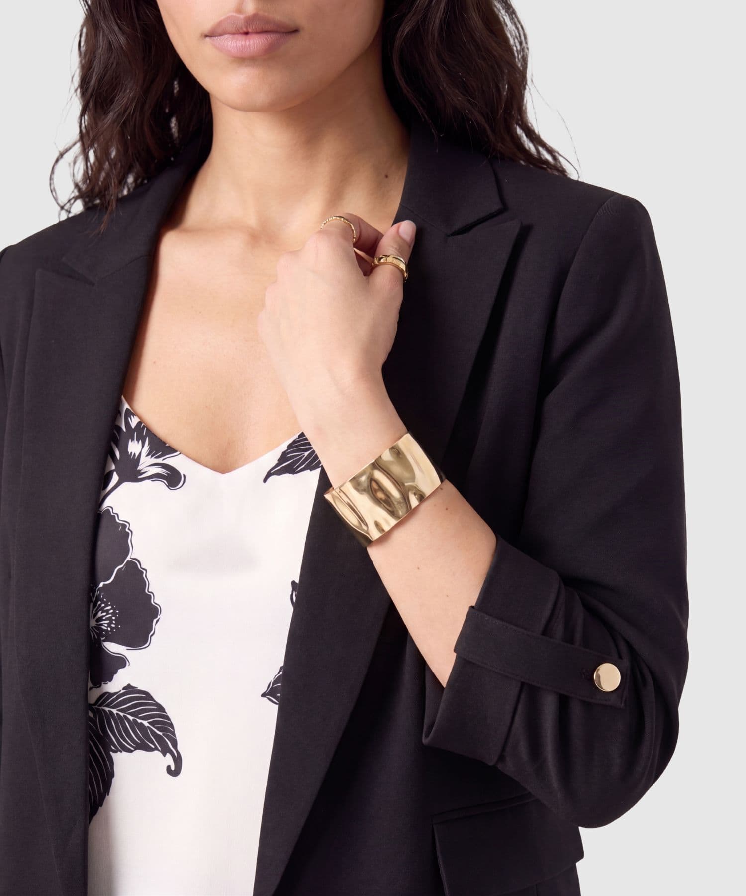 Chaqueta Sabana Suave negro para mujer, vista 3