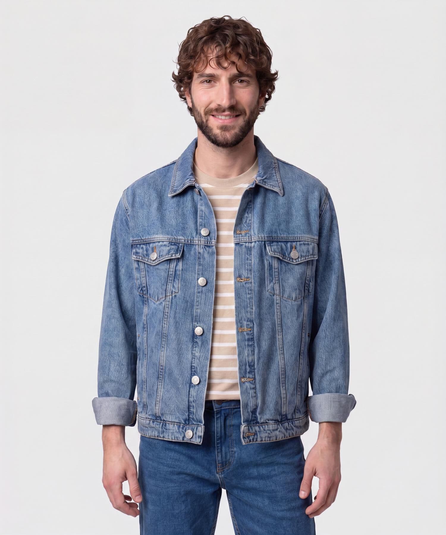 Chaqueta Encanto Minimalista azul marino para hombre, vista principal