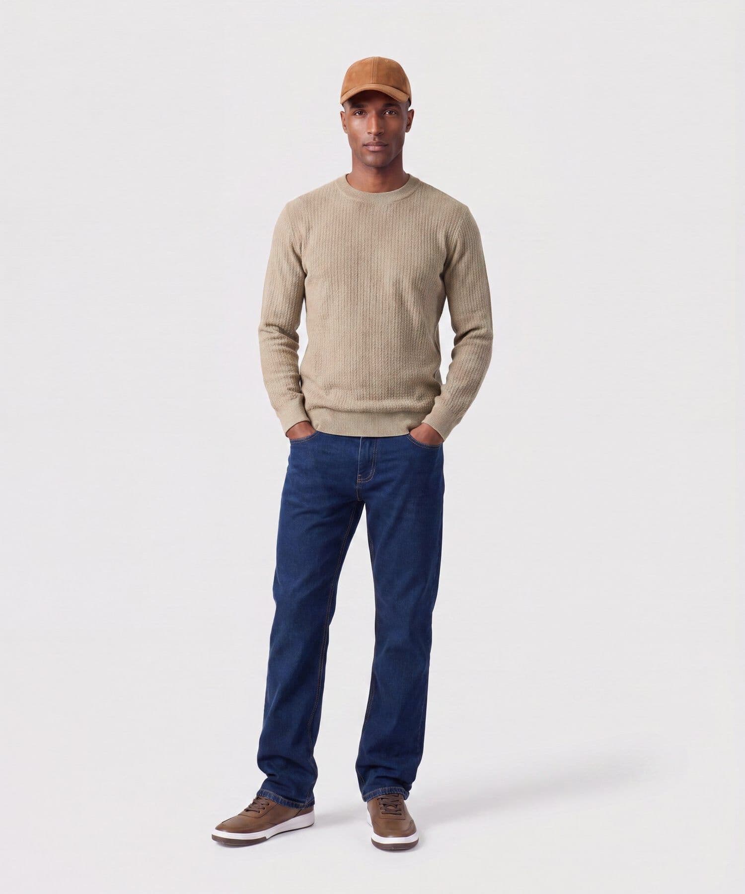 Buzo Salina Esencial café para hombre, vista 2
