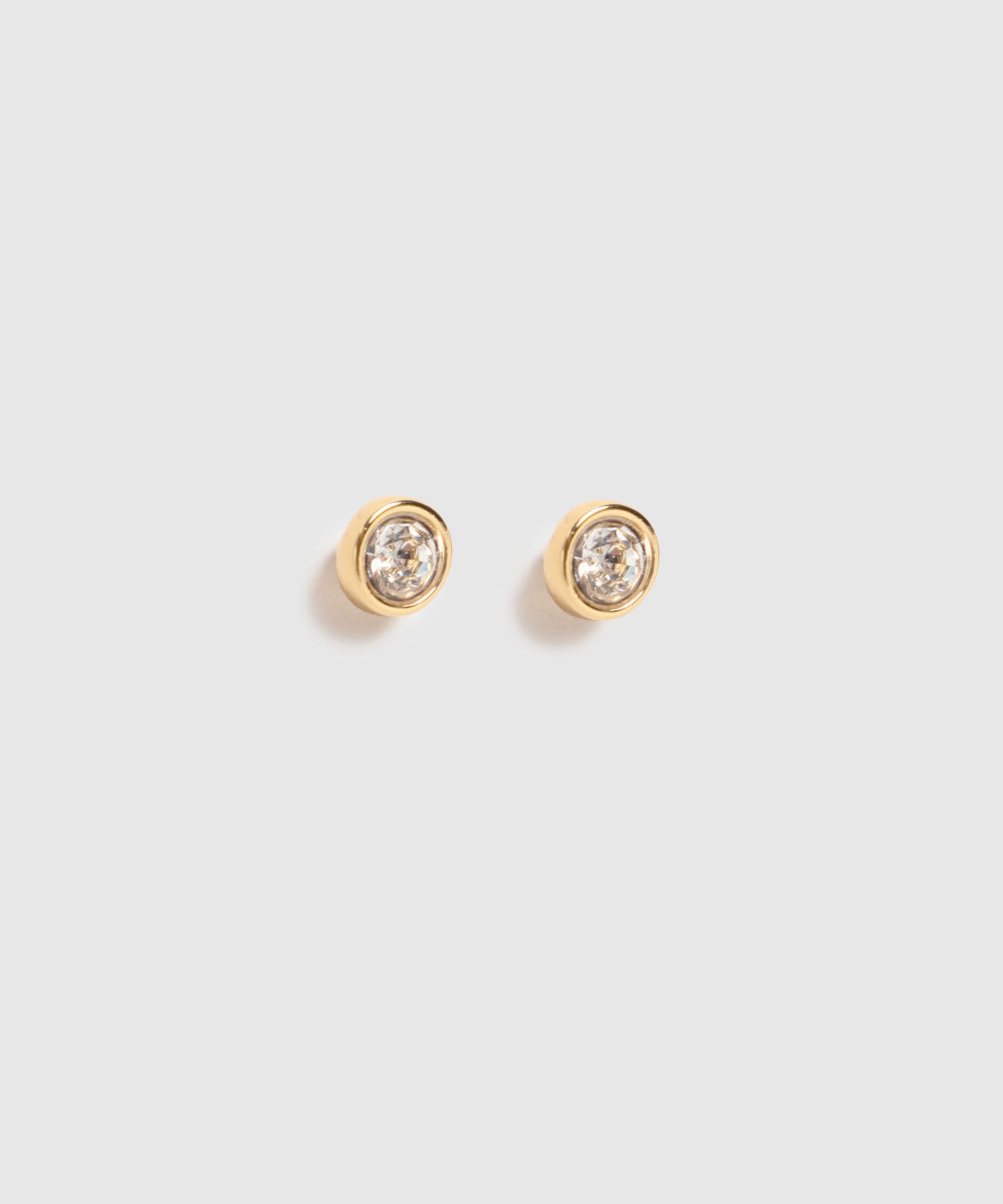 Aretes Candelaria Ligero dorado para mujer, vista 2