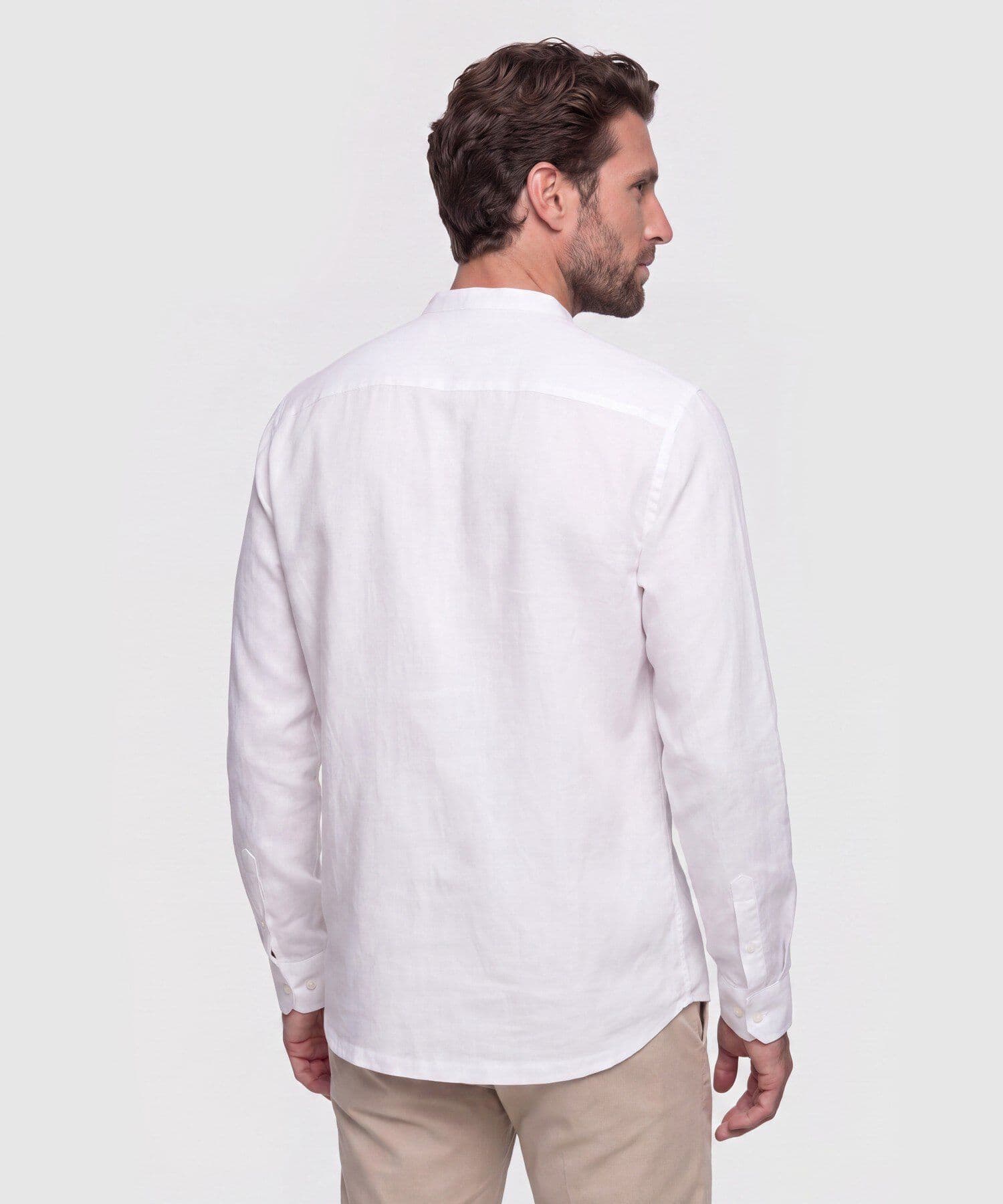 Camisa Alba Contemporáneo blanco para hombre, vista 4