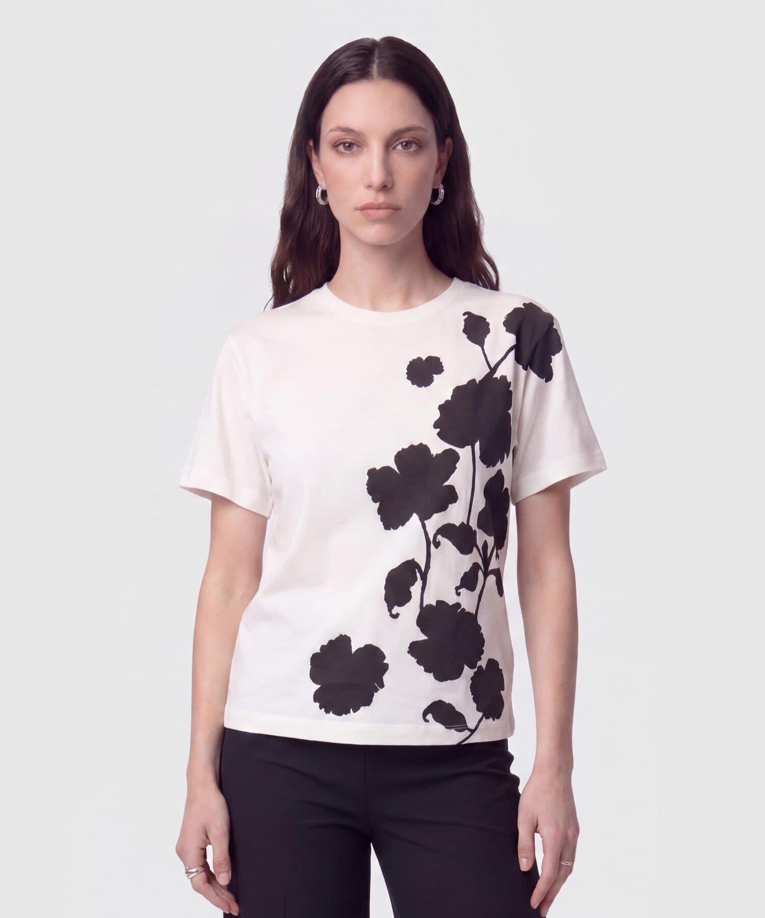 Camiseta Orquídea Clásico blanco para mujer, vista principal