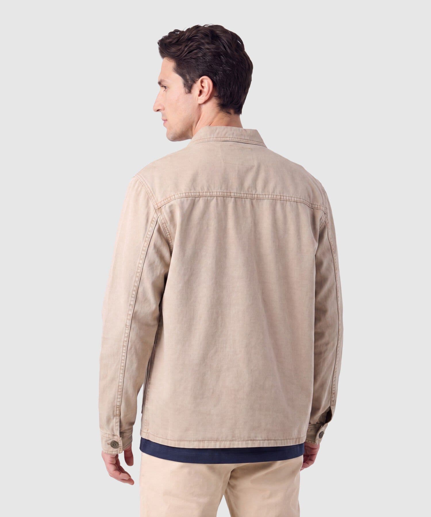 Chaqueta Brisa Texturizado café para hombre, vista 4