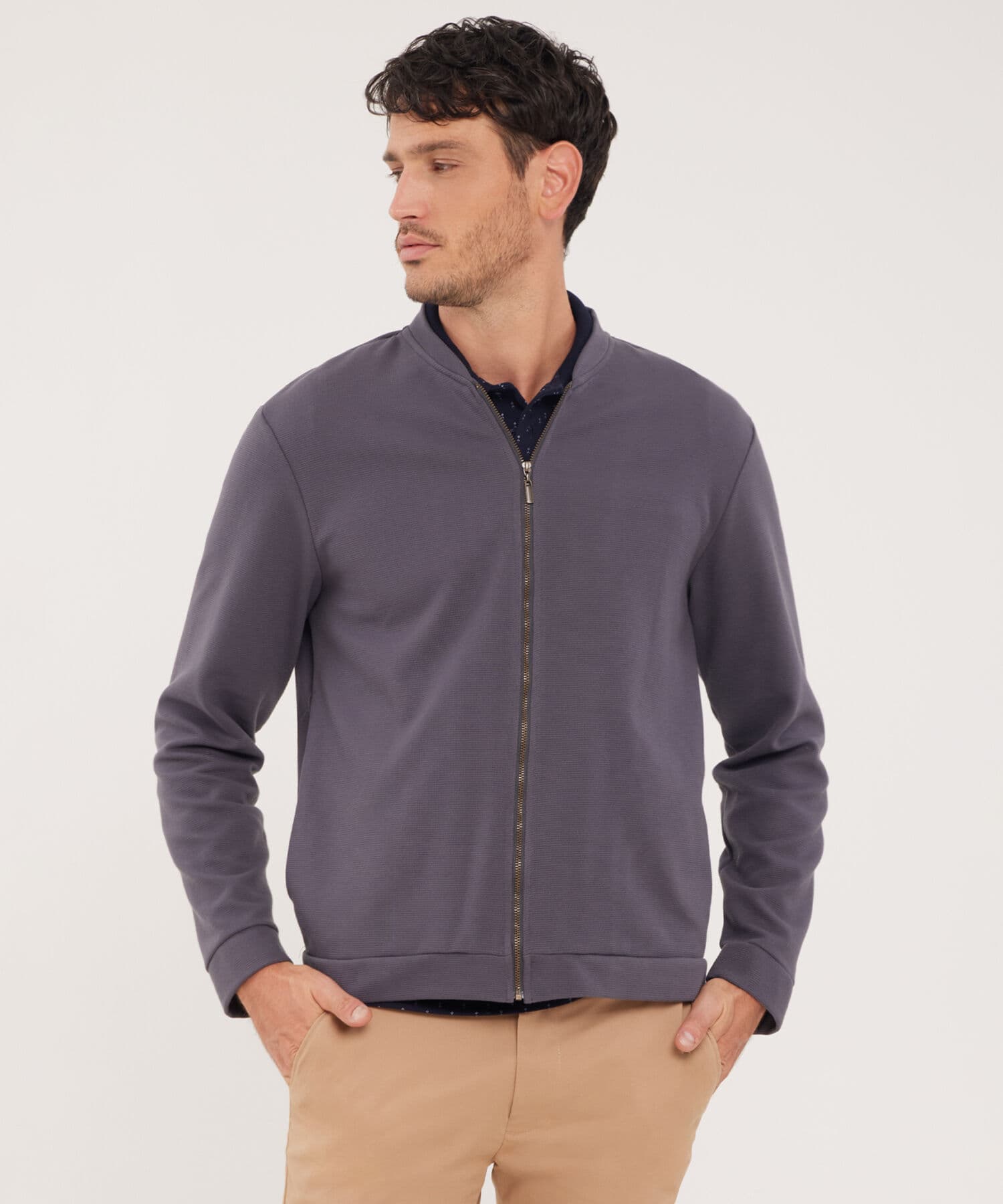 Buzo Cedro Edición Lino azul marino para hombre, vista principal