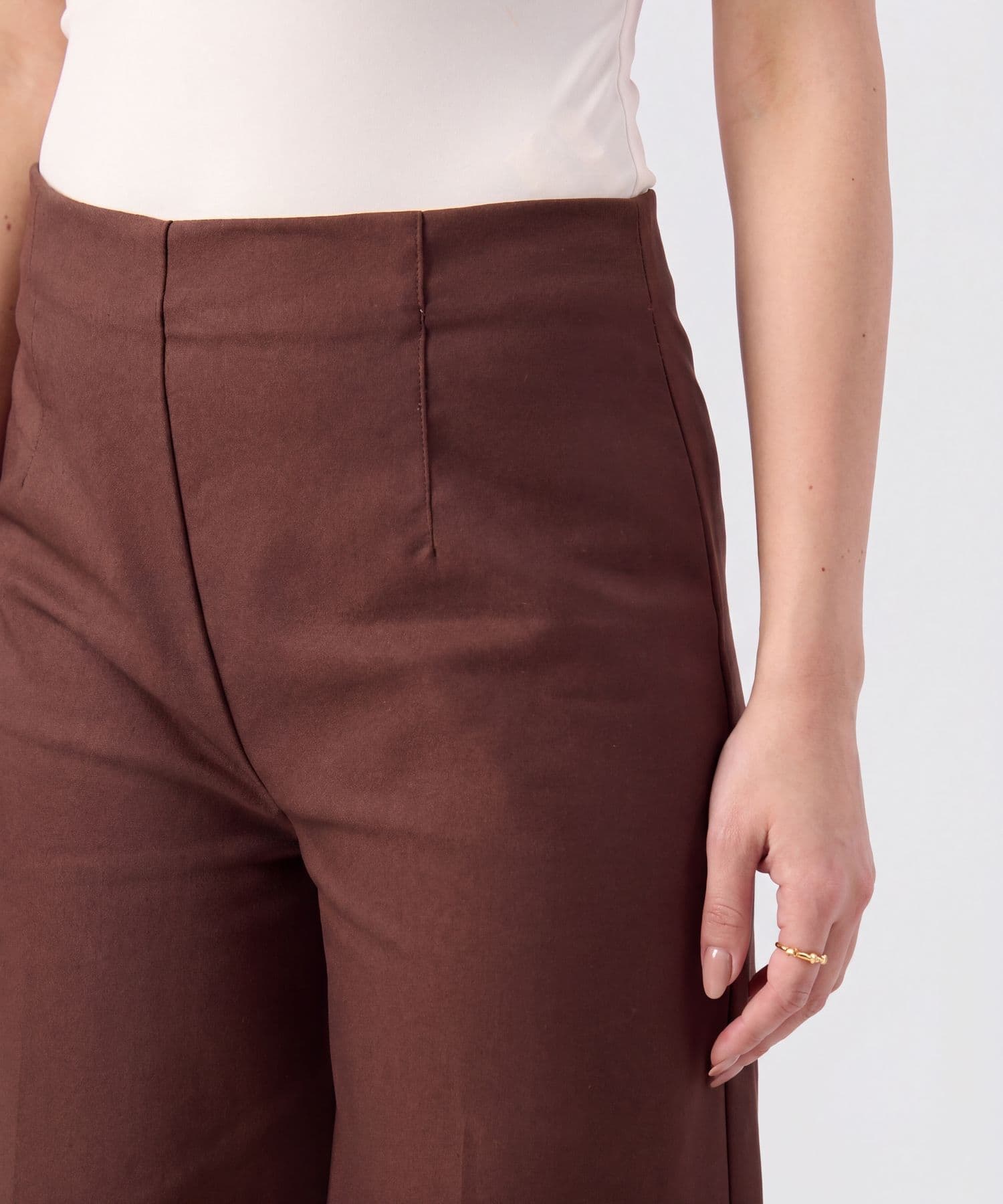 Pantalón Valle Edición Lino café para mujer, vista 3