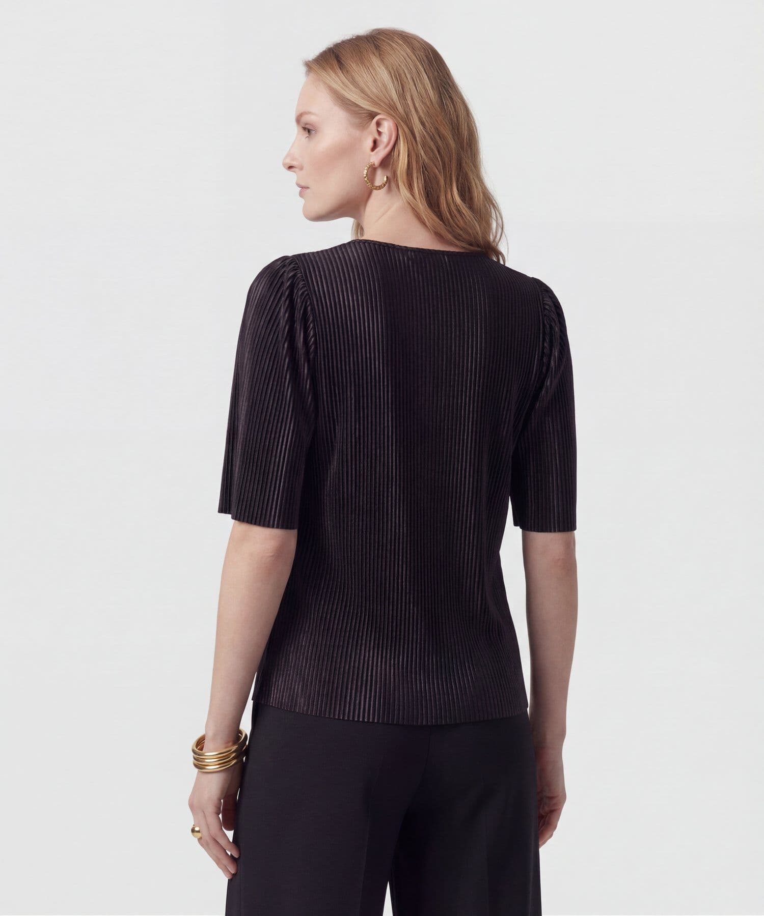 Camiseta Río Fluido negro para mujer, vista 4
