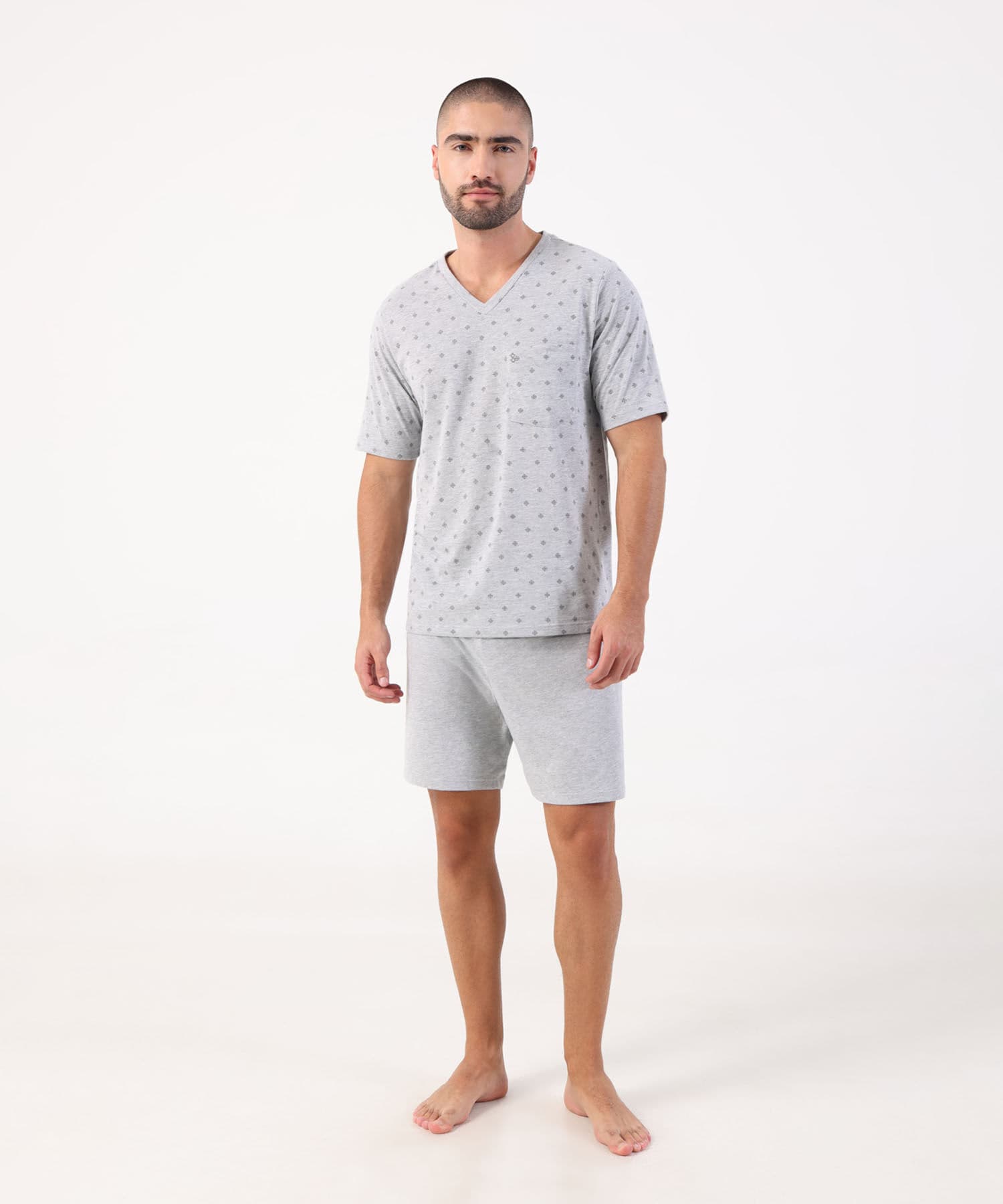 Pijama Cedro Clásico gris humo para hombre, vista principal