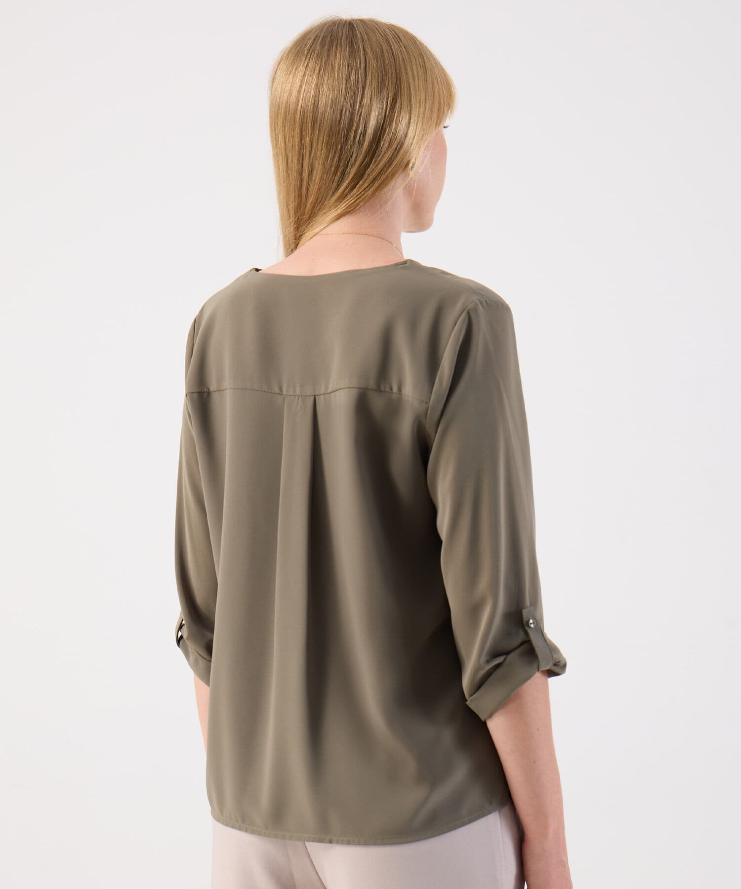Blusa Coral de Viaje verde oliva para mujer, vista 4