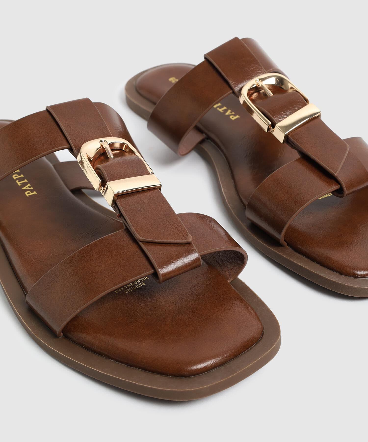 Sandalia Celeste Minimalista café para mujer, vista 3