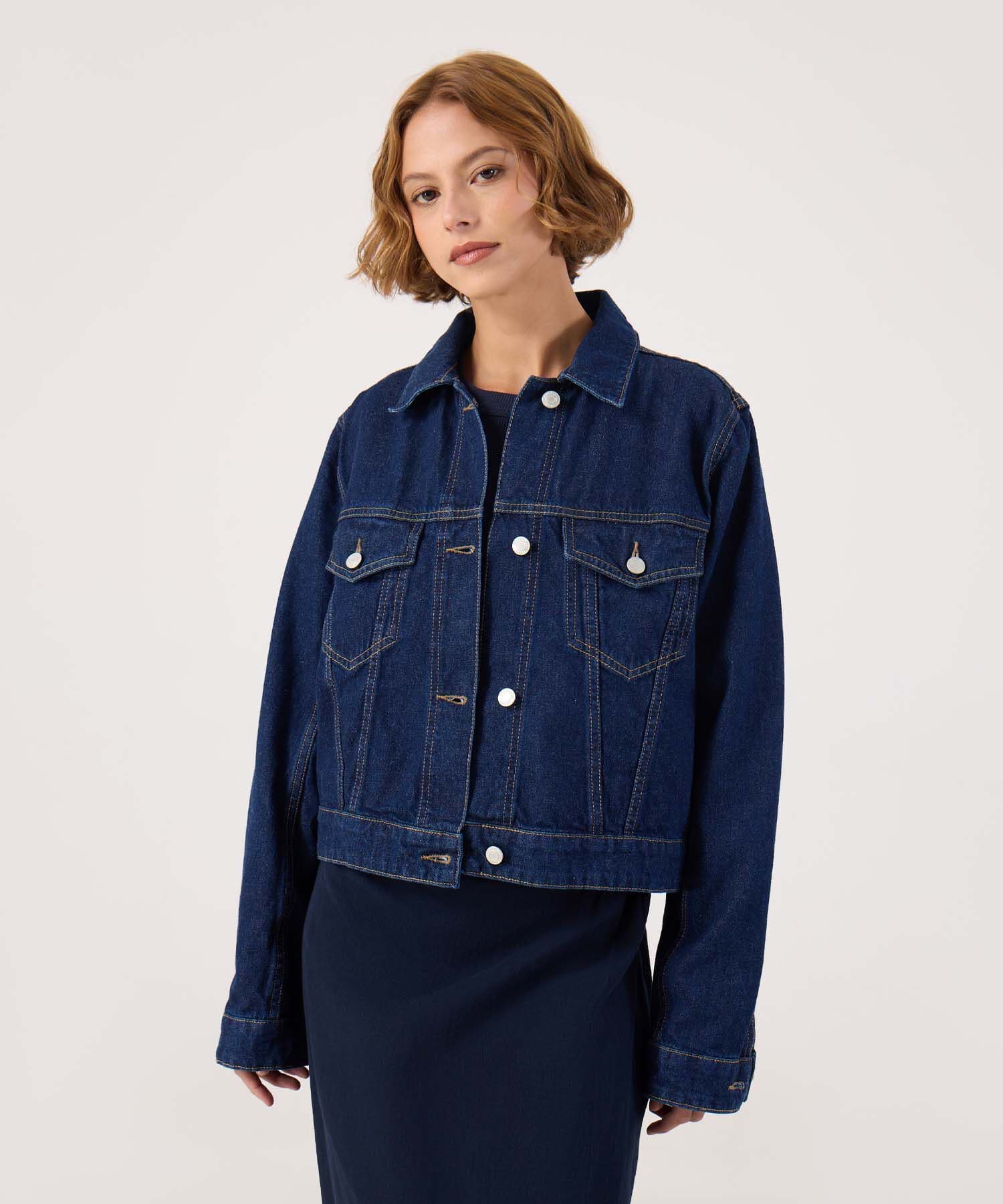 Chaqueta Orquídea Contemporáneo azul marino para mujer, vista principal