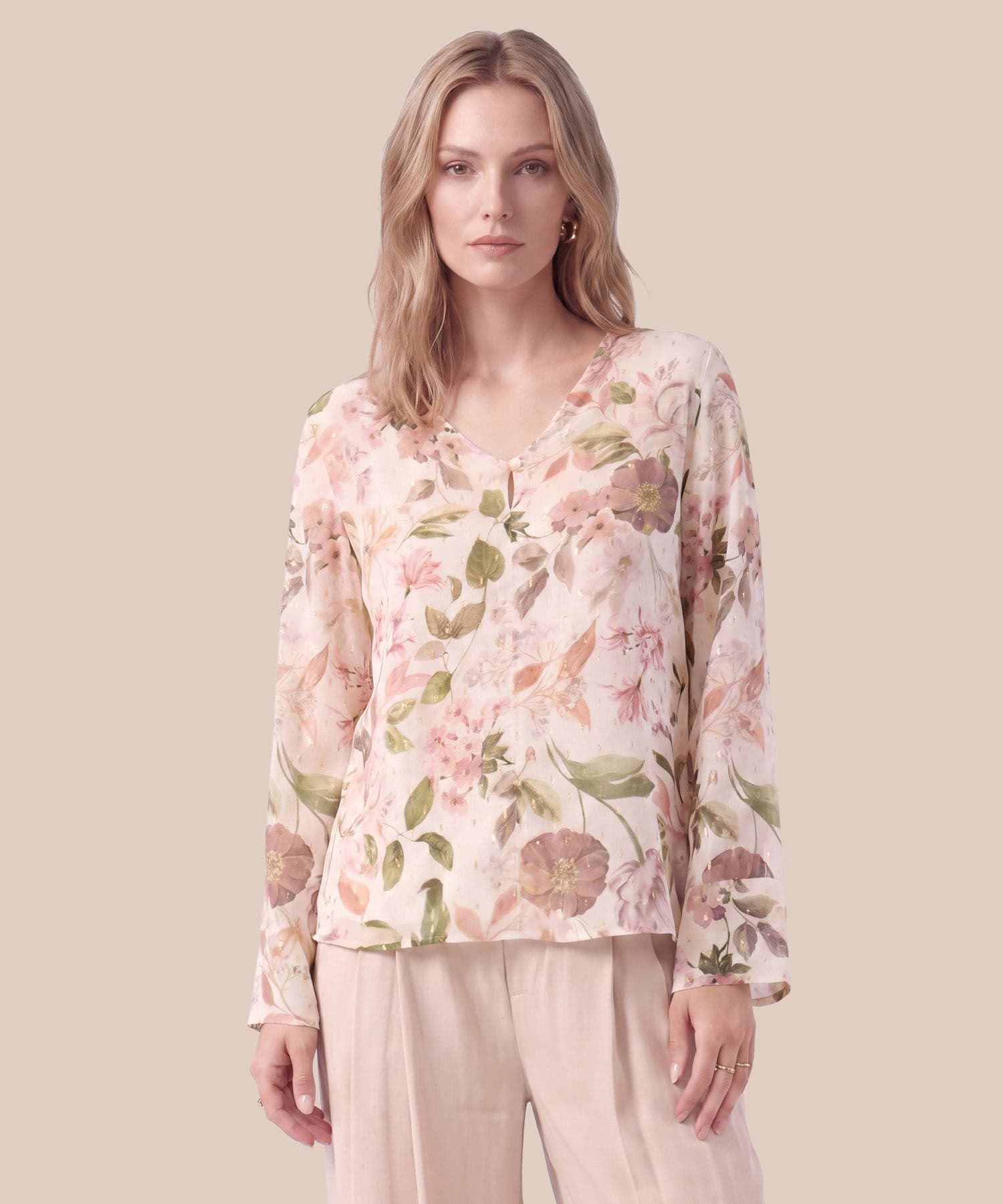 Blusa Laguna Suave rosa empolvado para mujer, vista principal