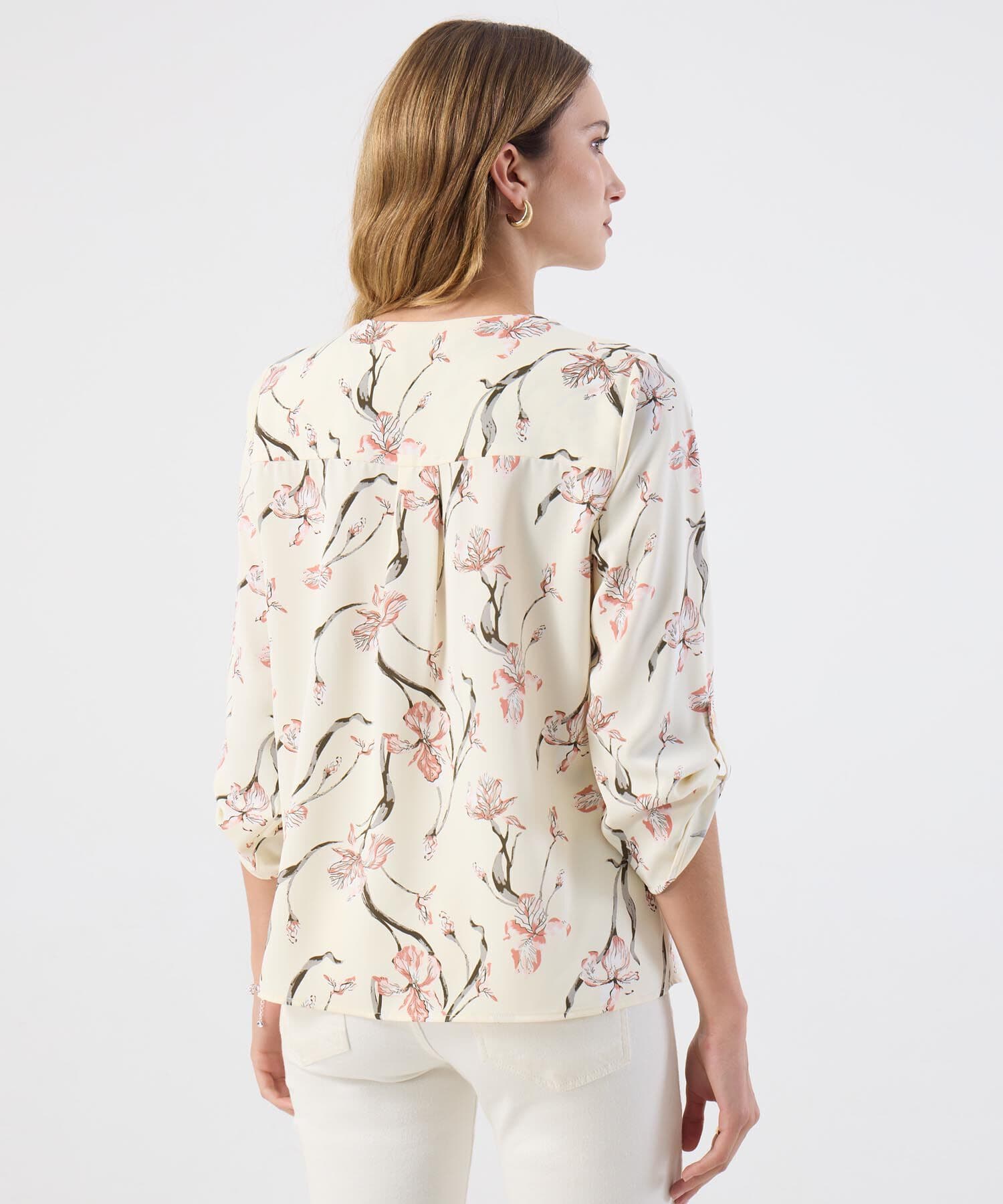 Blusa Cobalto Minimalista vinotinto para mujer, vista 4