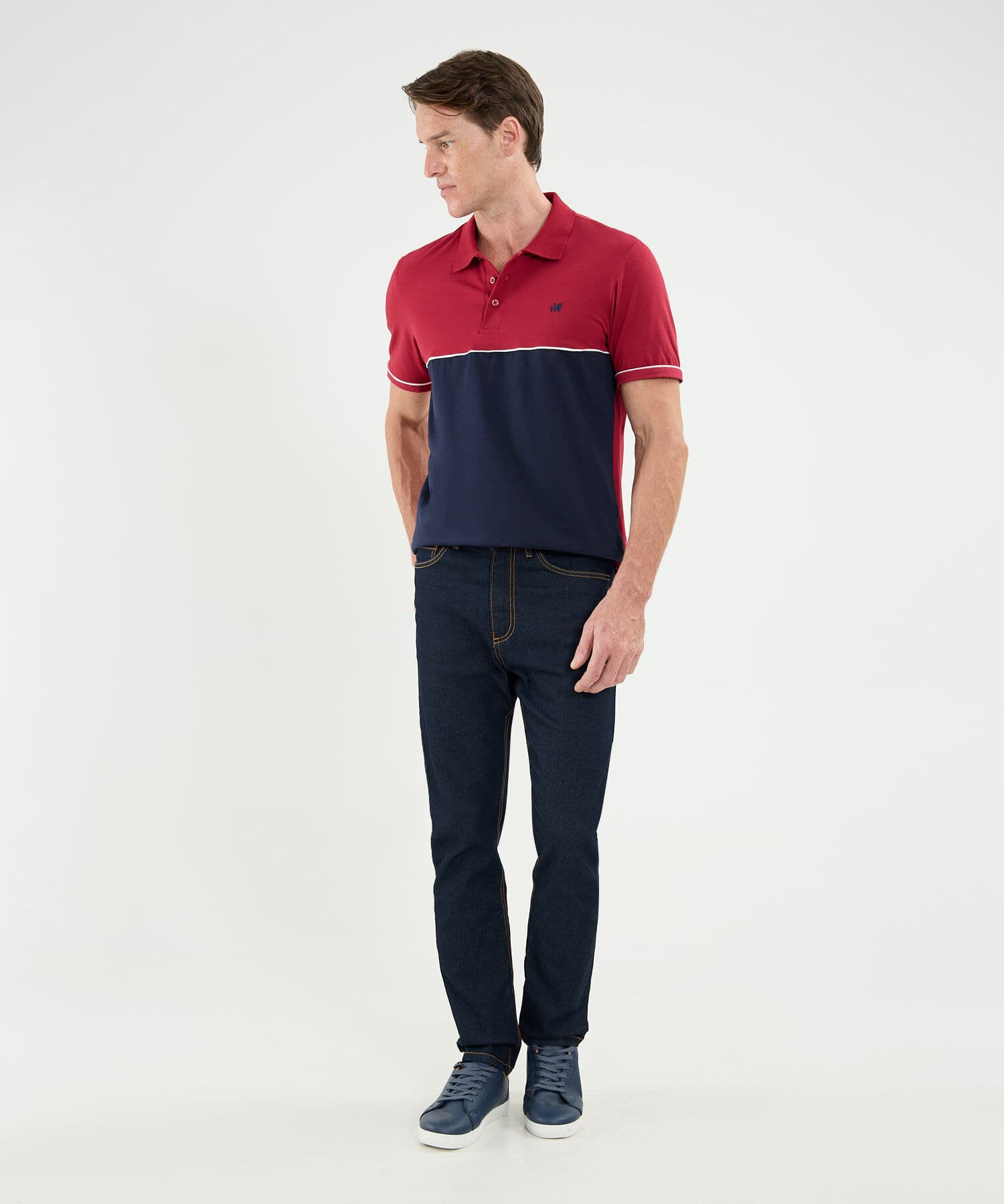 Polo Julieta de Viaje rojo granada para hombre, vista 2
