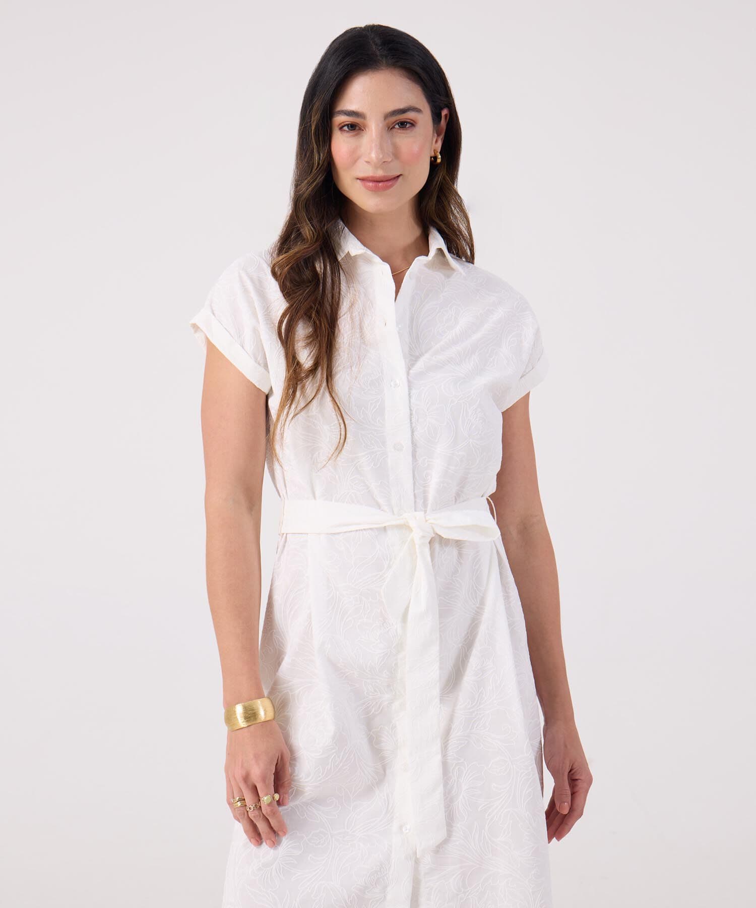 Vestido Candelaria Relajado blanco para mujer, vista 2