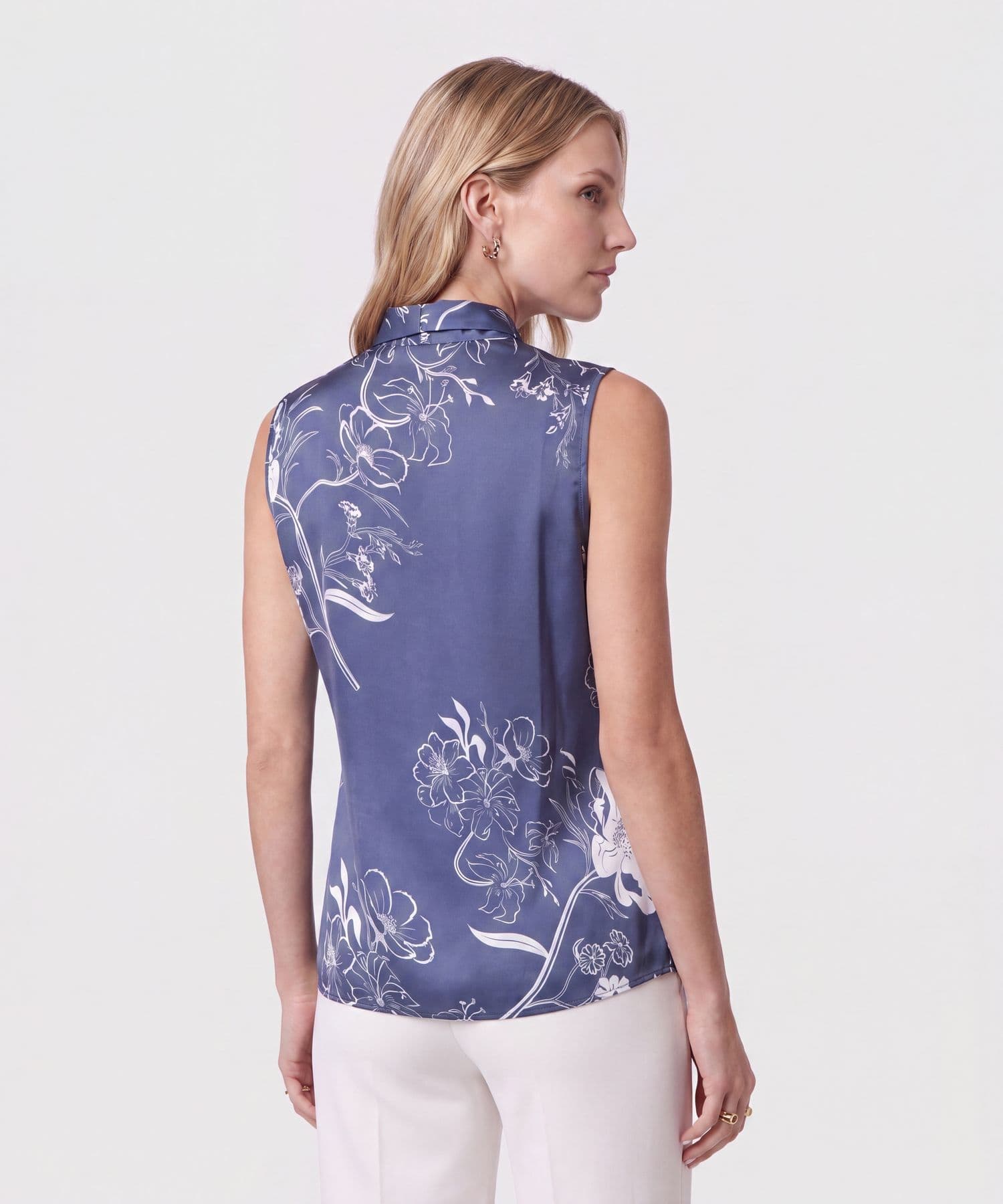 Blusa Cobalto de Ciudad azul marino para mujer, vista 4