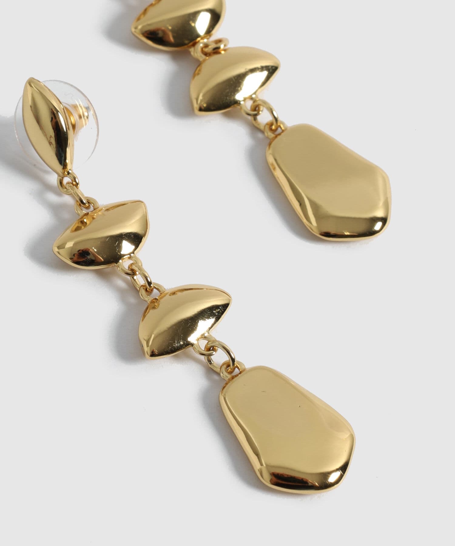 Aretes Elisa Edición Lino dorado para mujer, vista 2