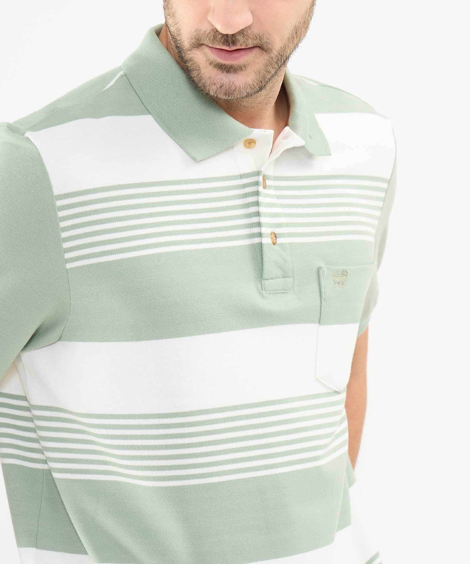 Polo Cauce Contemporáneo verde oliva para hombre, vista 3
