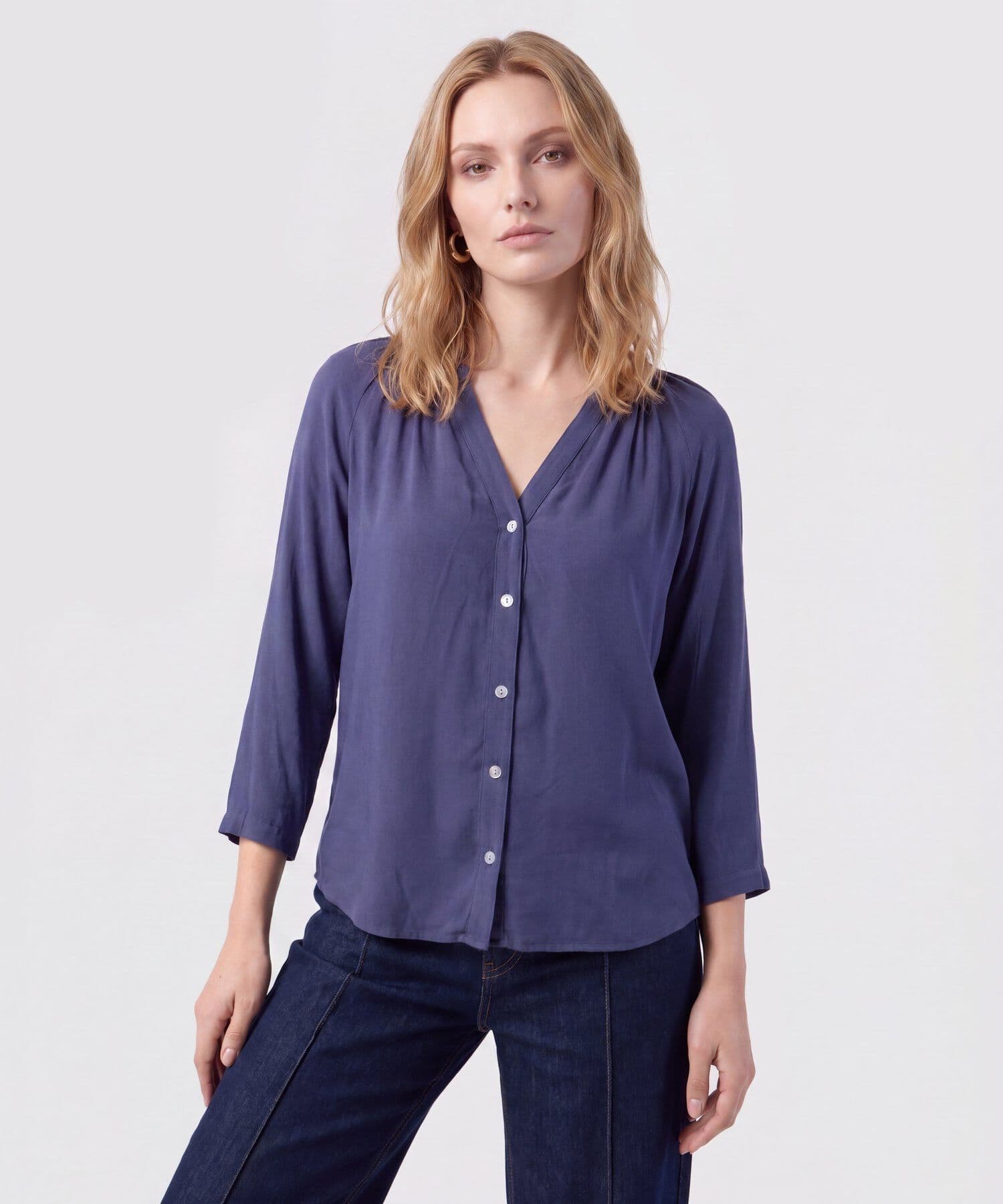 Blusa Valle Clásico azul marino para mujer, vista principal