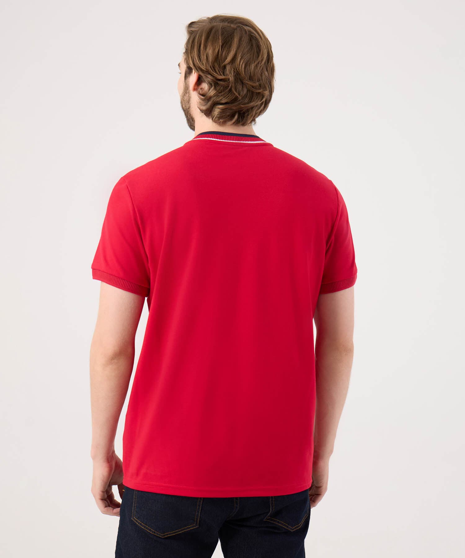 Polo Marfil Contemporáneo rojo granada para hombre, vista 4