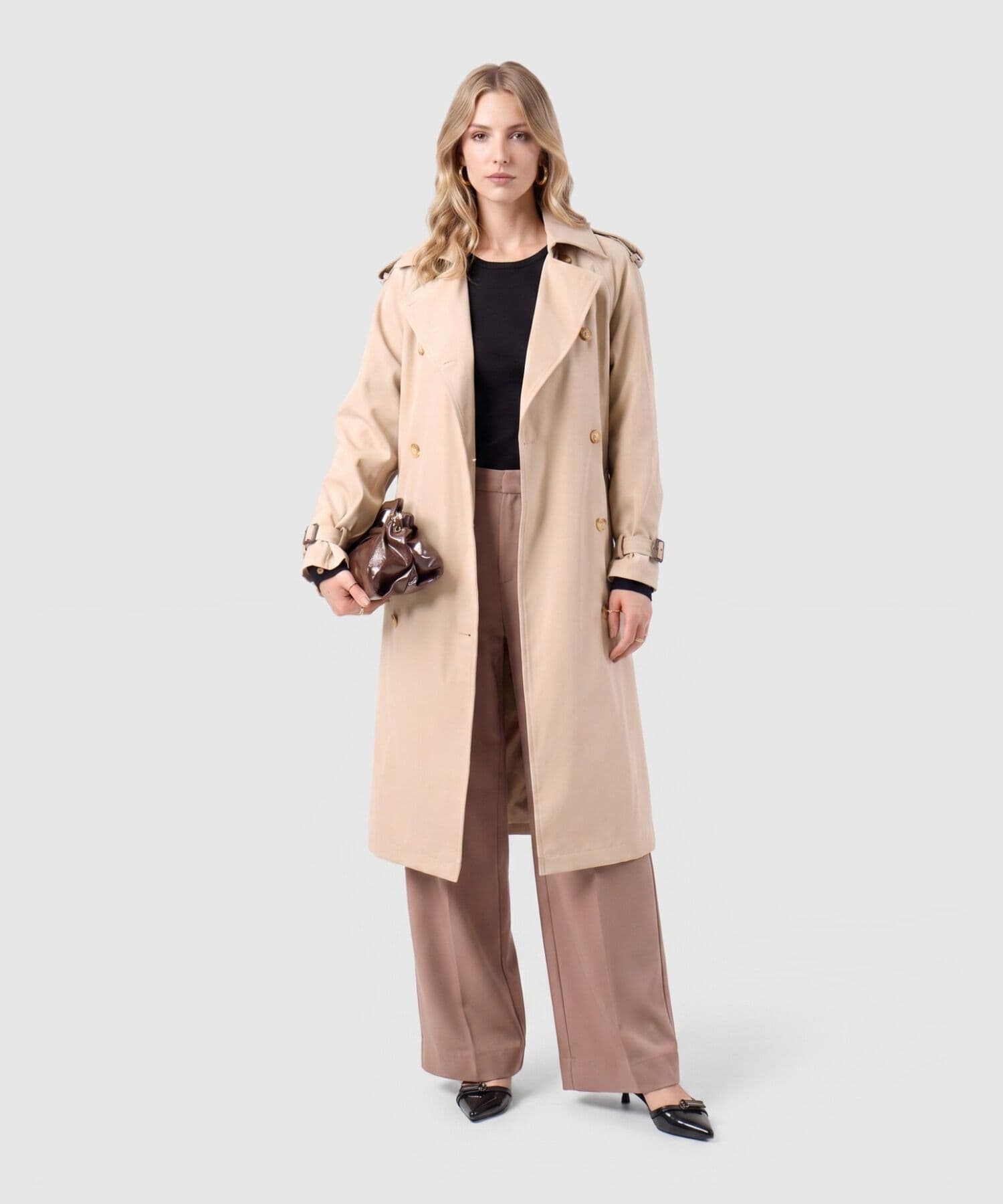 Pantalón Cauce de Día café para mujer, vista 2