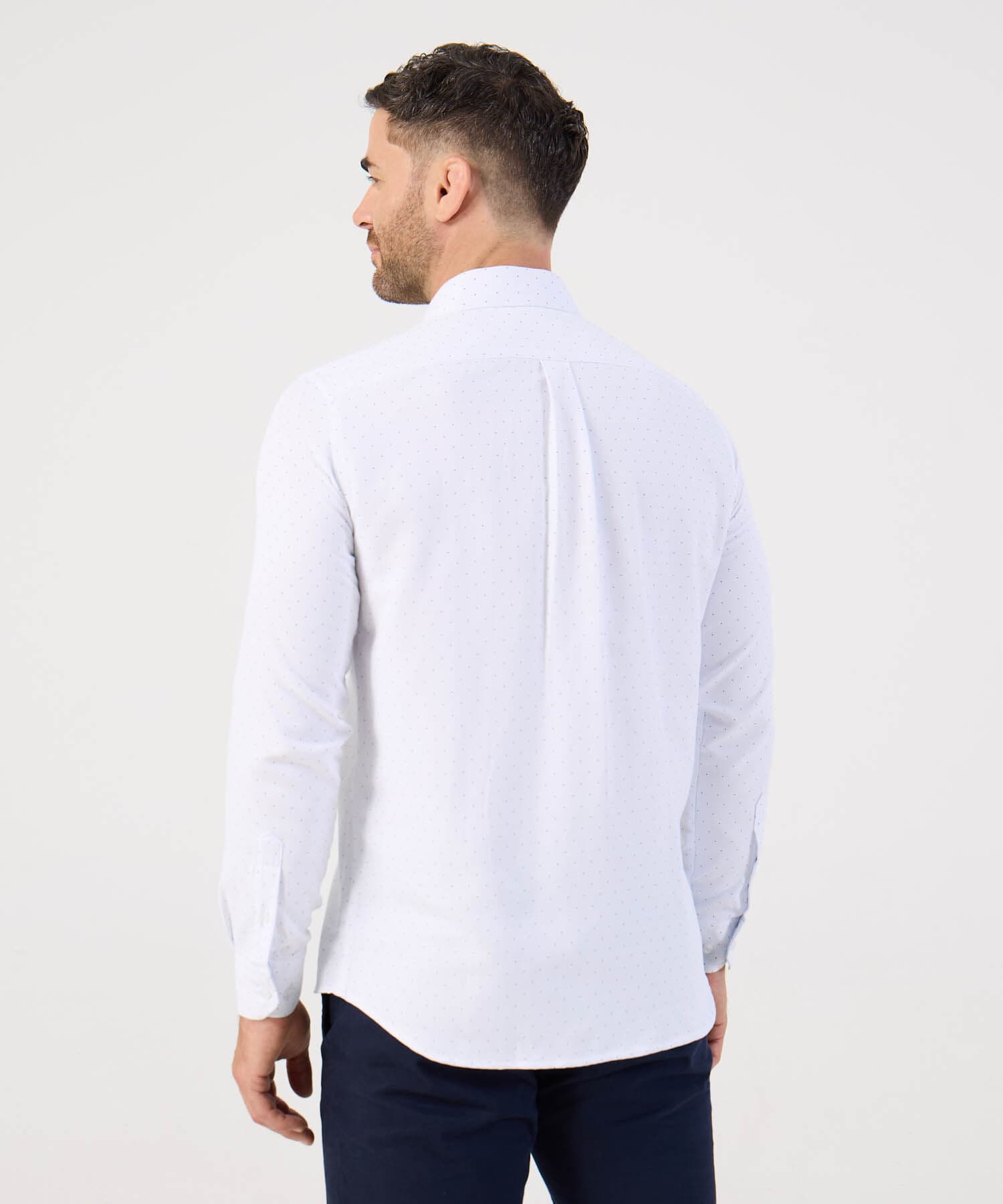 Camisa Andina Texturizado blanco para hombre, vista 4