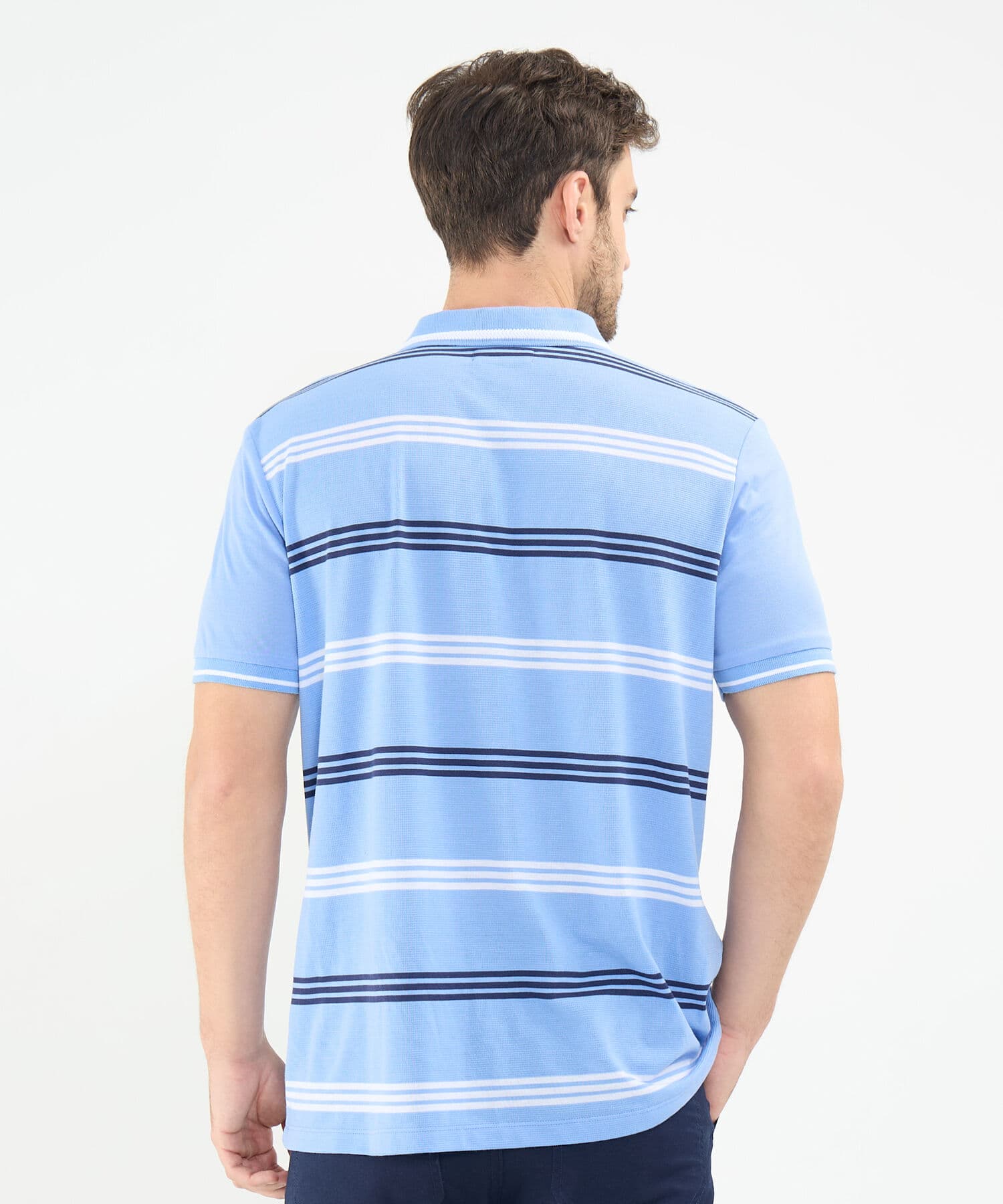 Polo Sabana Sastre azul marino para hombre, vista 4