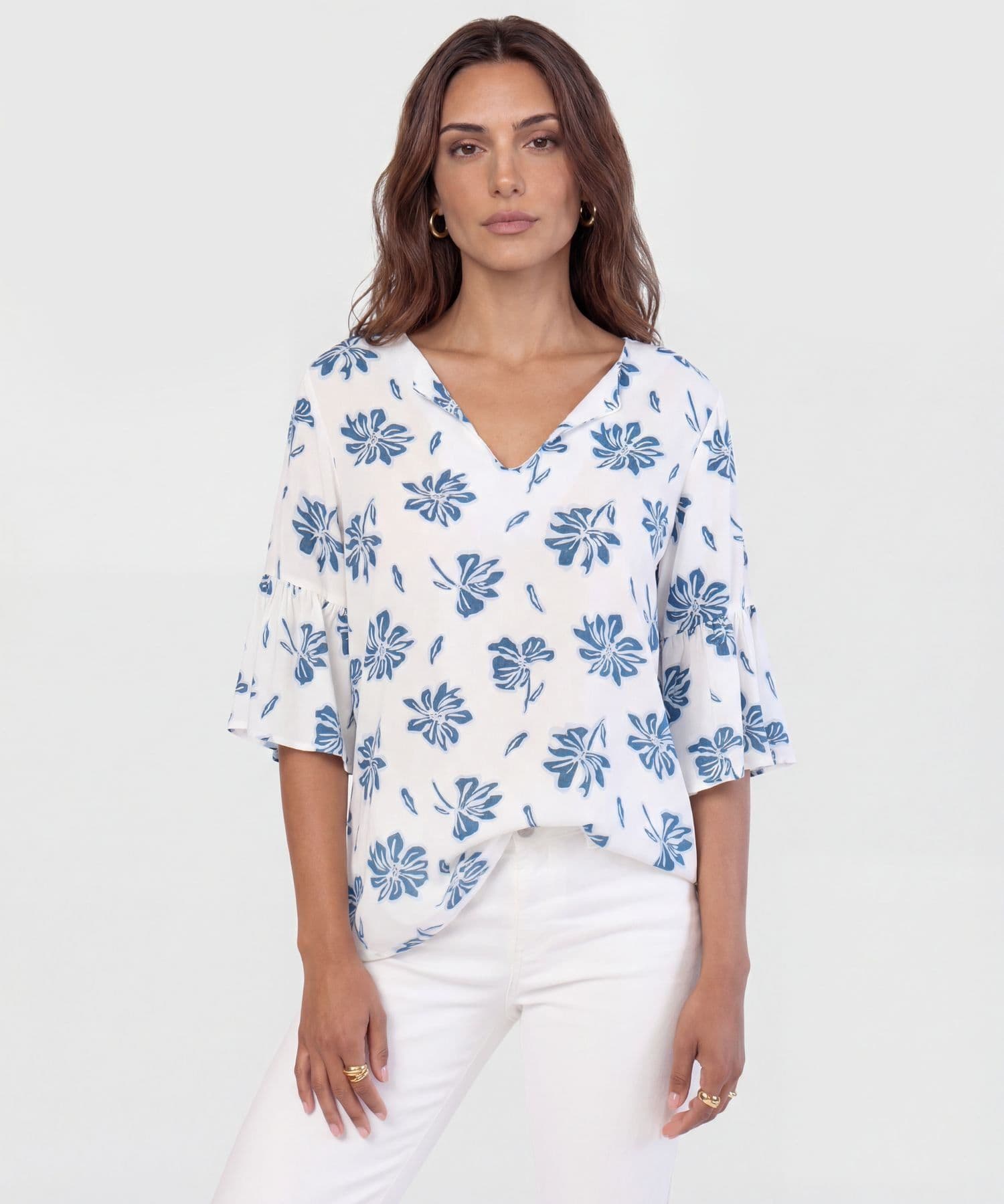 Blusa Amalia Ligero azul marino para mujer, vista principal