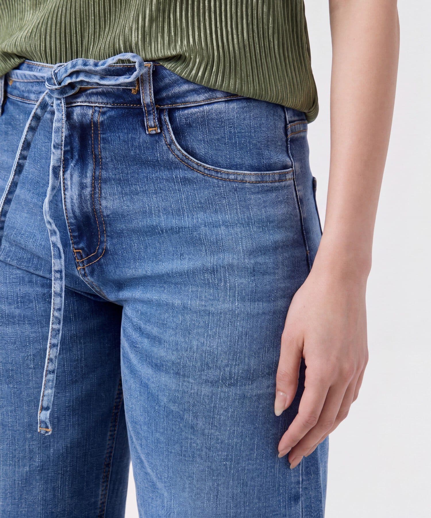 Jean Lumbre Esencial azul marino para mujer, vista 3