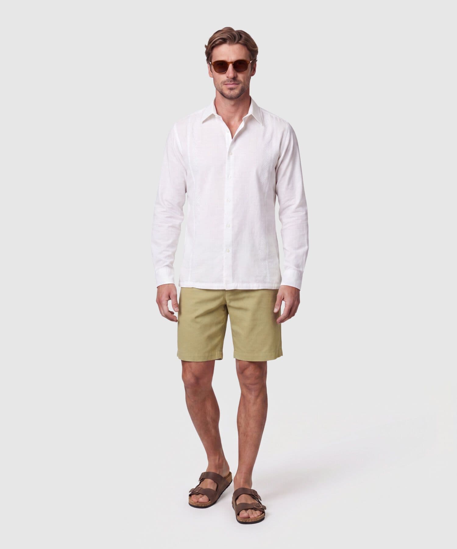 Camisa Niebla Relajado blanco para hombre, vista 2