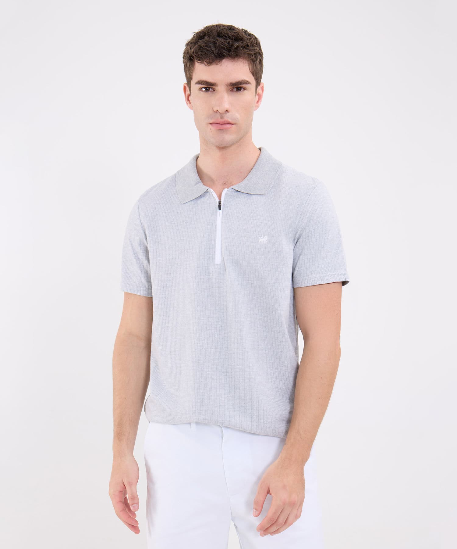 Polo Dalia Edición Lino gris humo para hombre, vista principal