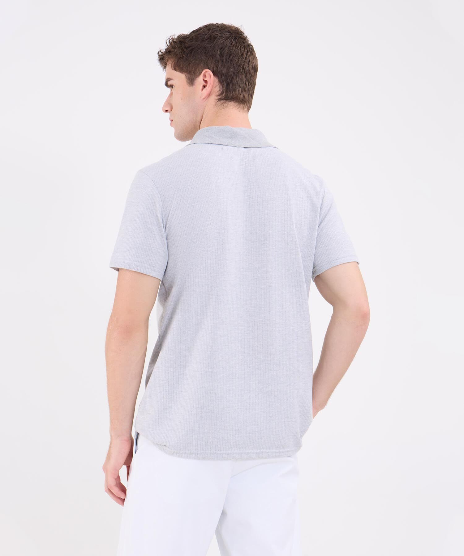 Polo Bahía de Ciudad gris humo para hombre, vista 4