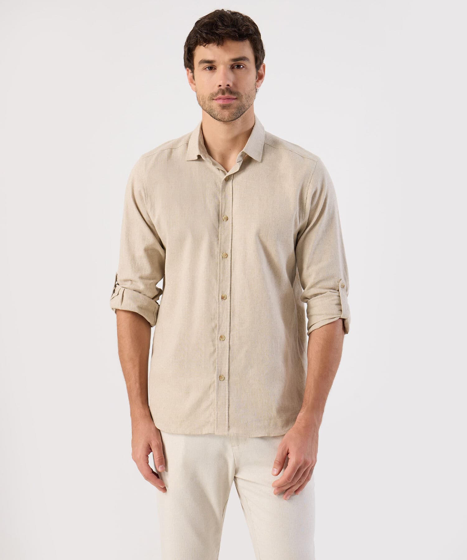 Camisa Valle de Noche arena para hombre, vista principal
