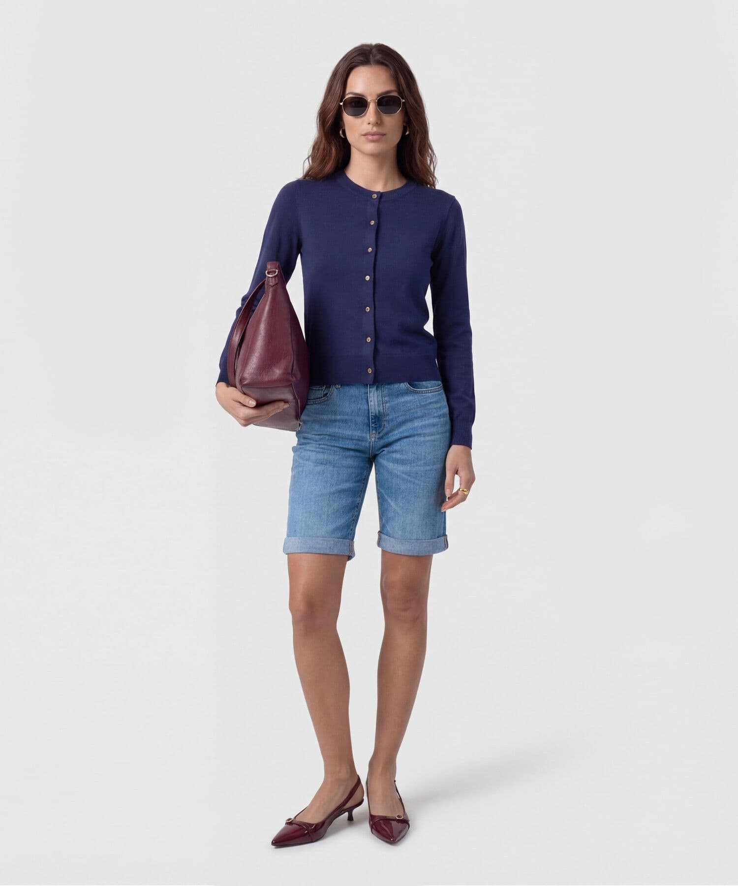 Bermuda Valentina de Viaje azul marino para mujer, vista 2