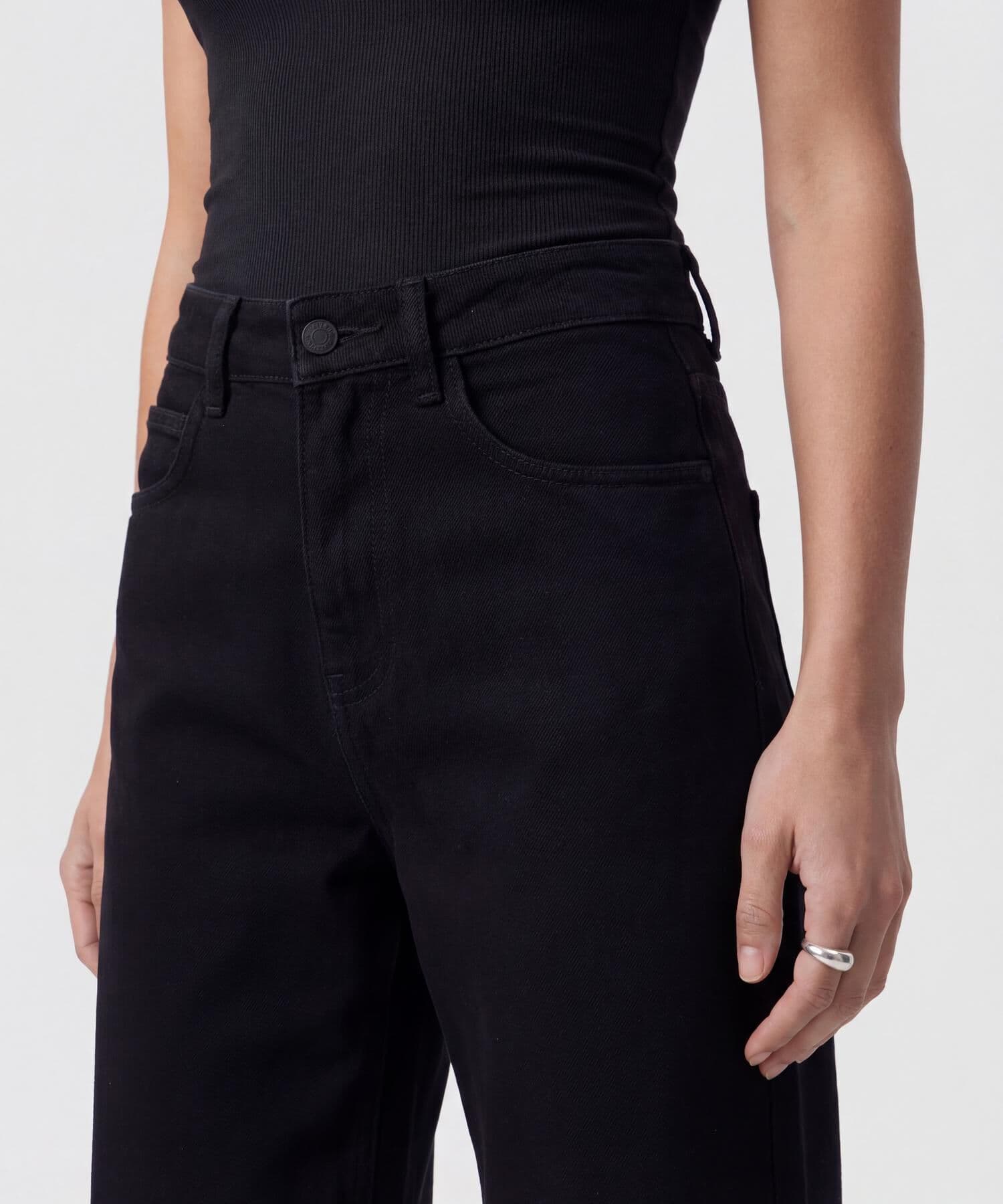 Jean Julieta Relajado negro para mujer, vista 3