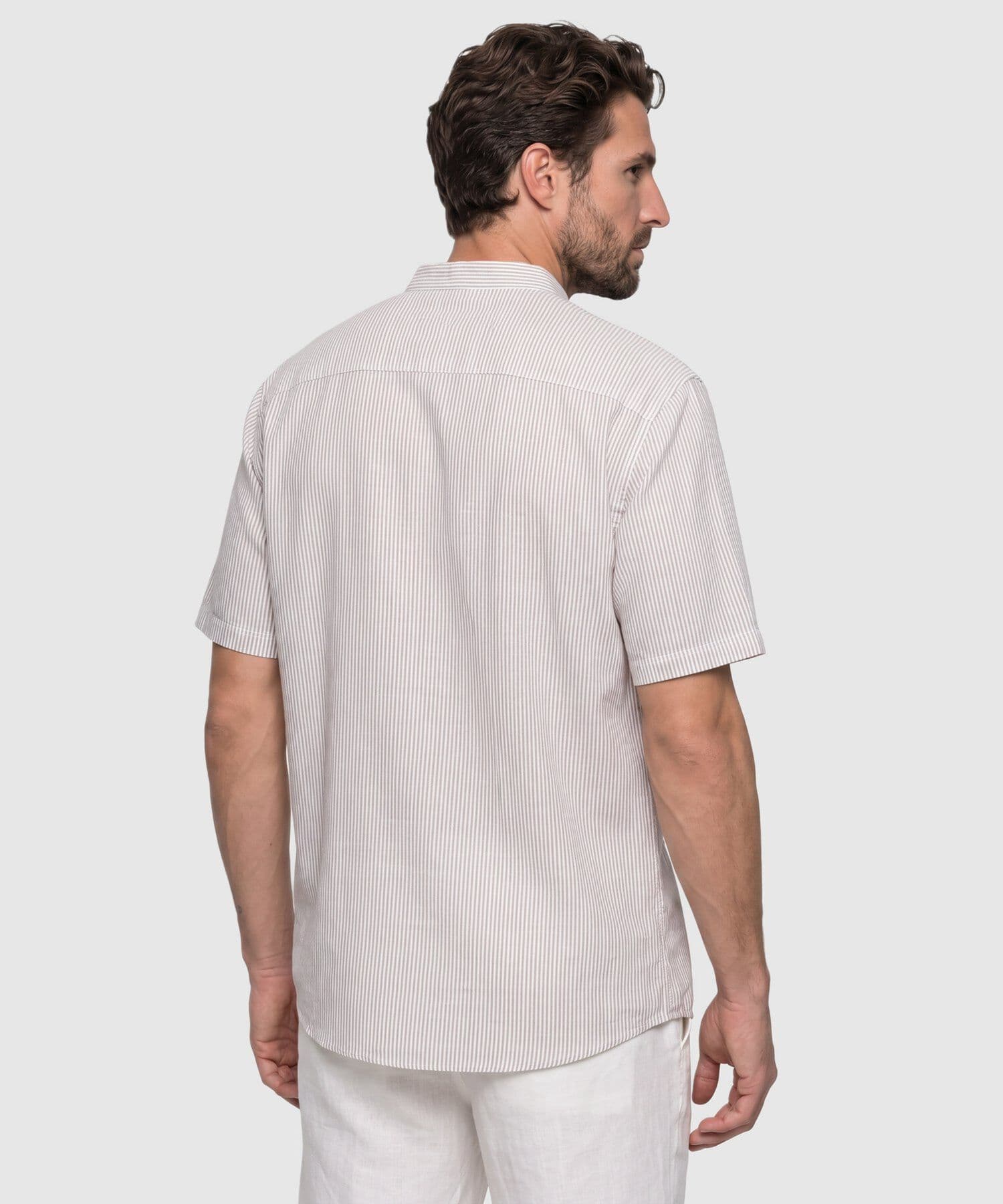 Camisa Encanto Sastre café para hombre, vista 4