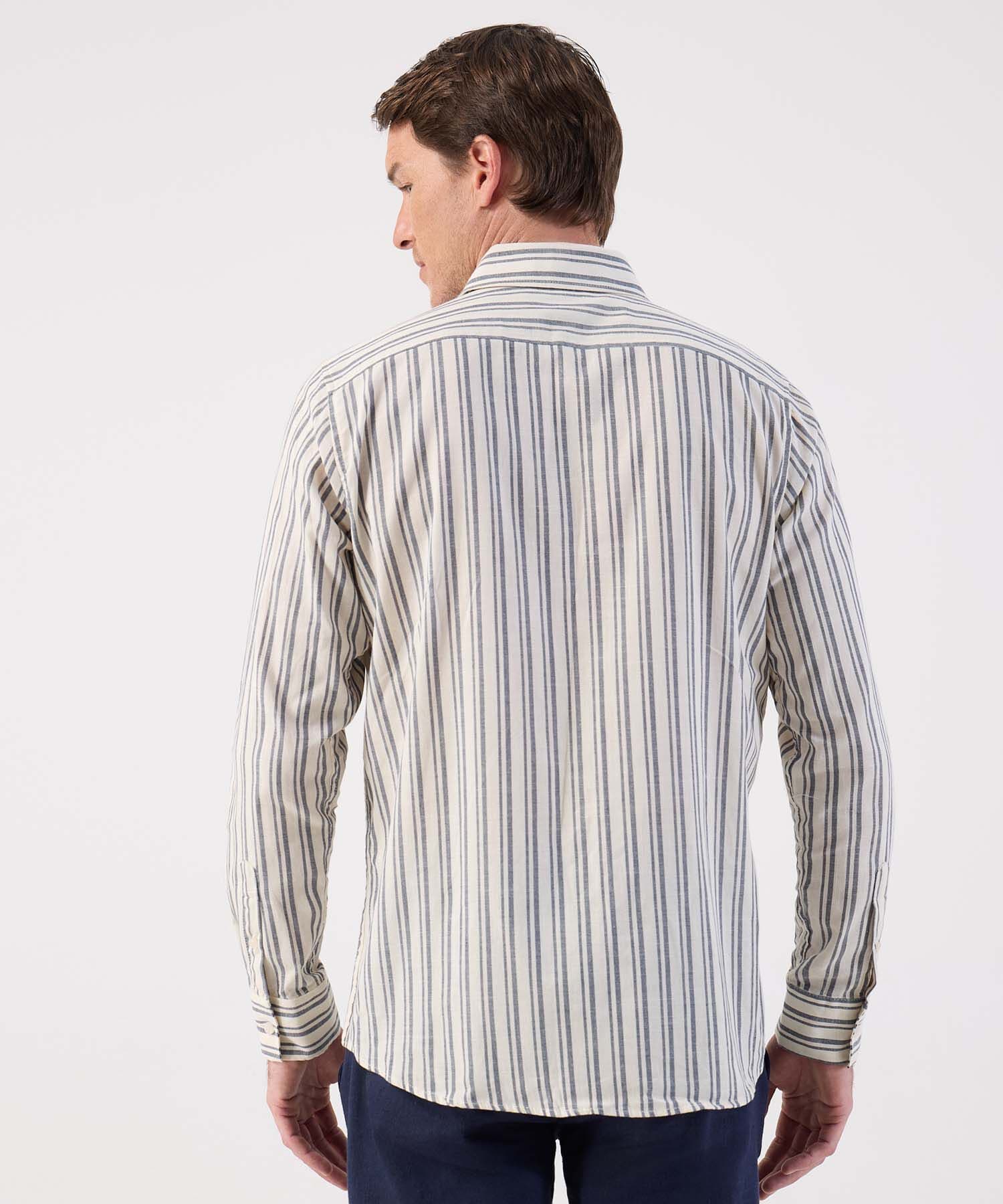 Camisa Aura Esencial azul marino para hombre, vista 4
