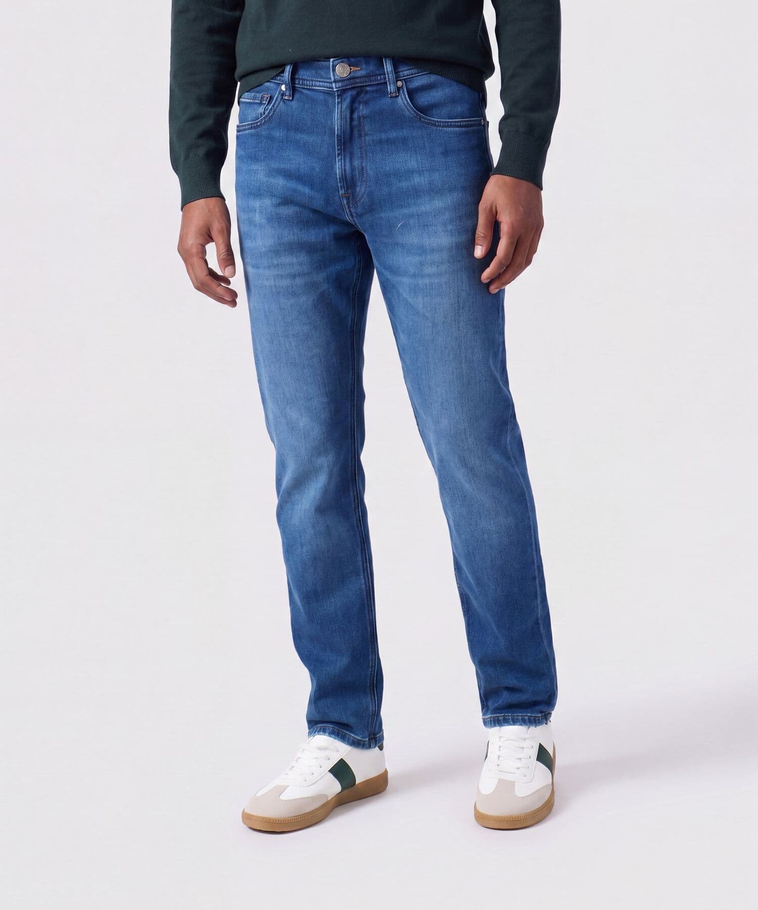 Jean Flora Minimalista azul marino para hombre, vista principal