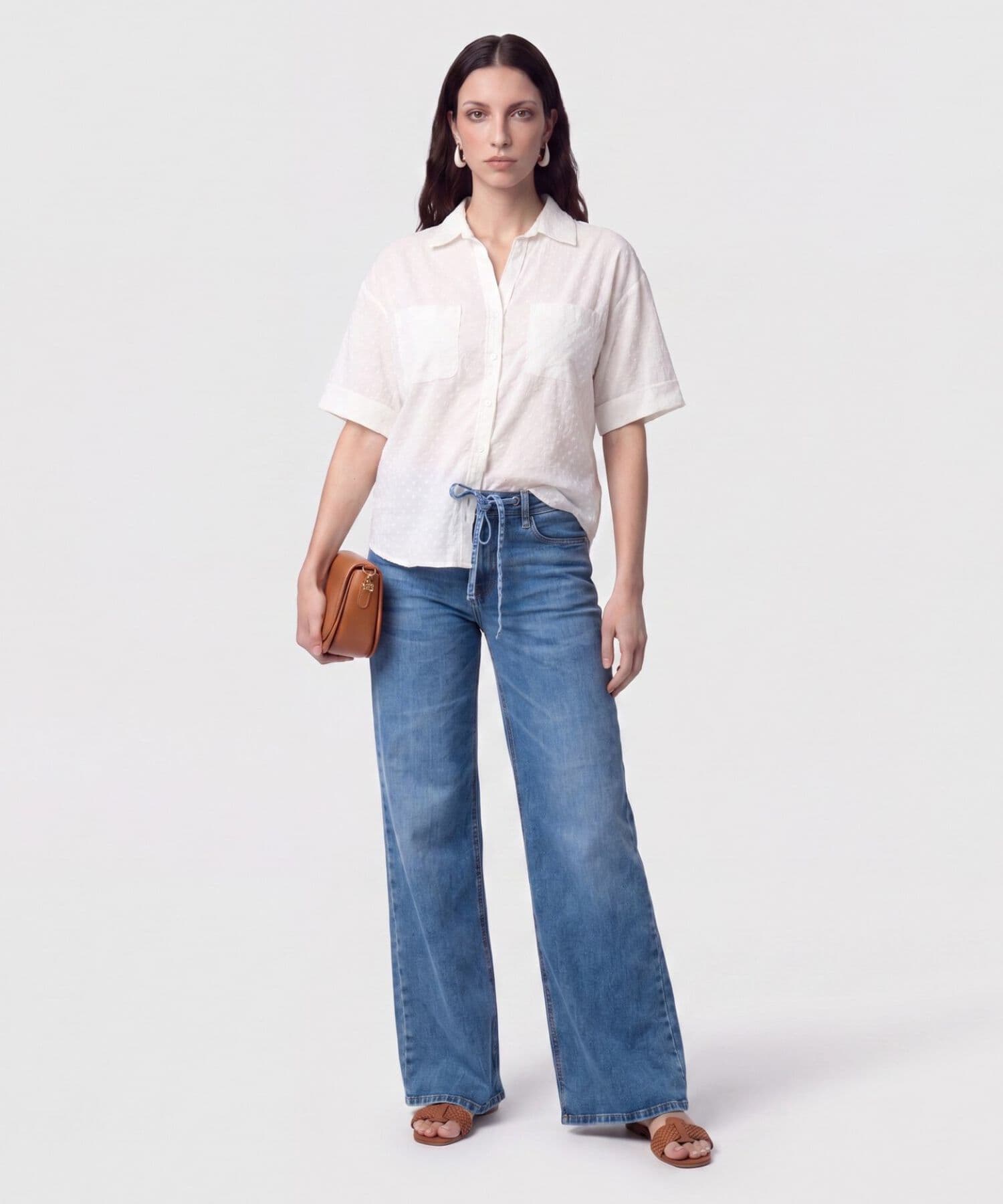 Camisa Laguna Esencial blanco para mujer, vista 2